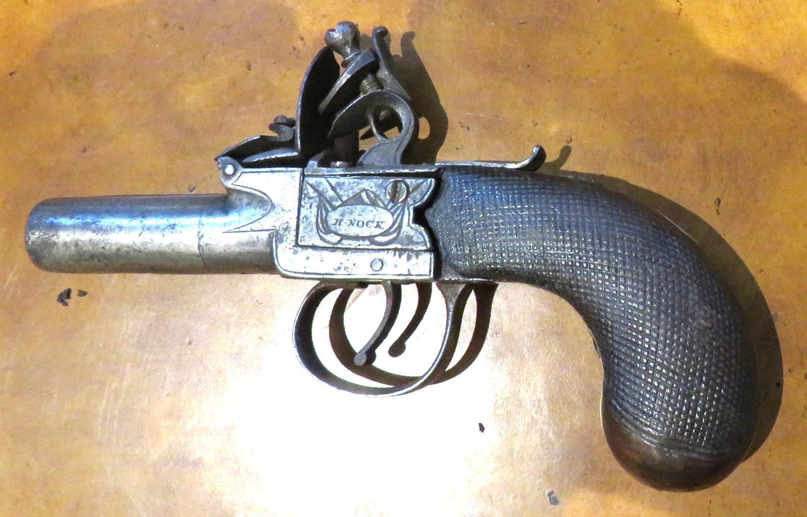 FLINTLOCK PISTOL H. NOCK OF LONDON (1 of 2) FLINTLOCK PISTOL H. NOCK OF LONDON (1 of 2)