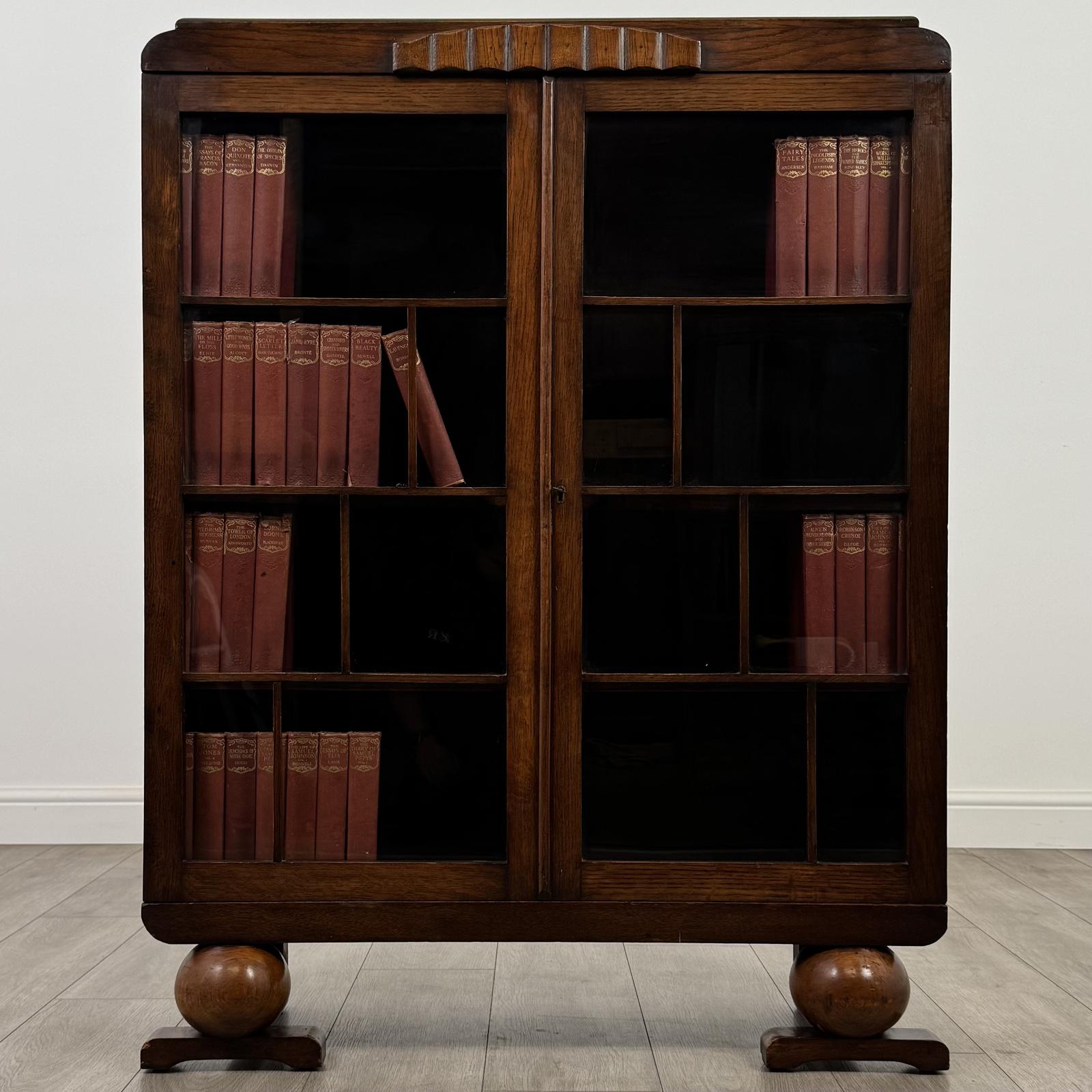 Antique 20th Century Good Quality Display Cabinet In Oak (1 of 11)