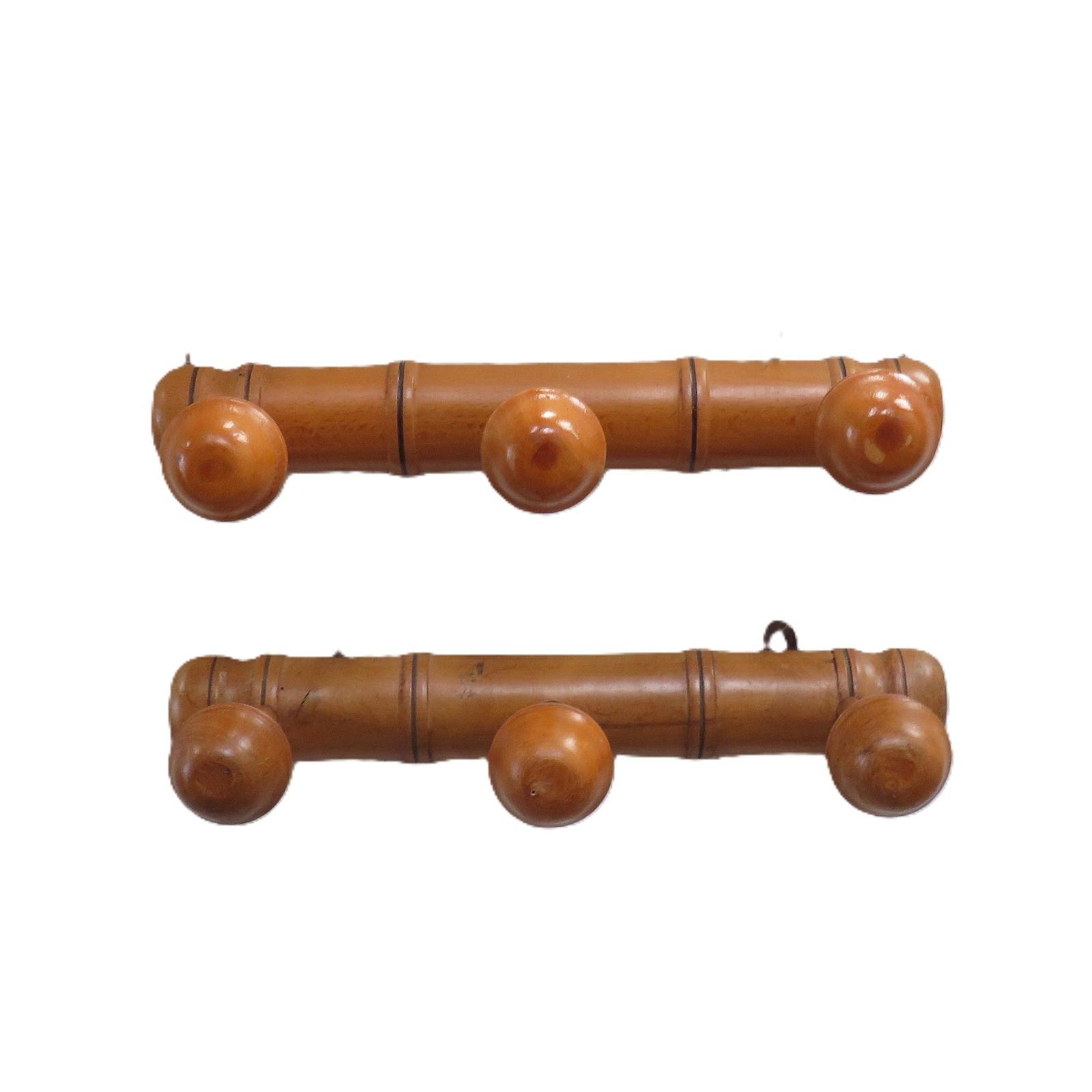 Near Pair of Antique Faux Bamboo Coat Hooks (1 of 7) Near Pair of Antique Faux Bamboo Coat Hooks (1 of 7)