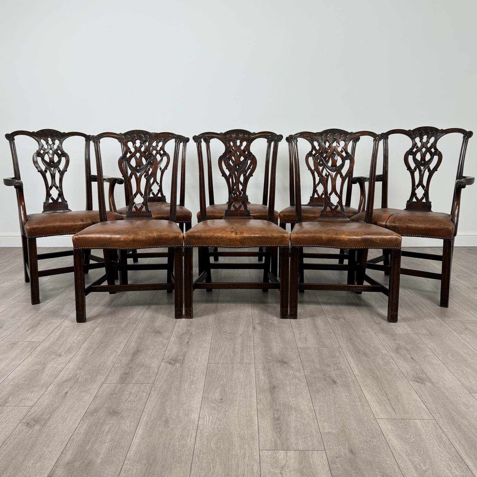 Antique 19th Century Set Of 8 Chippendale Style Dining Chairs (1 of 11) Antique 19th Century Set Of 8 Chippendale Style Dining Chairs (1 of 11)