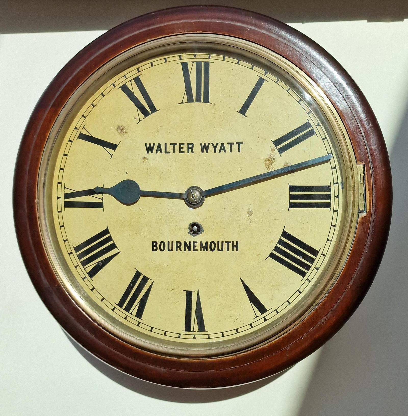 Walter Wyatt Bournemouth Fusee Dial Wall Clock (1 of 5)