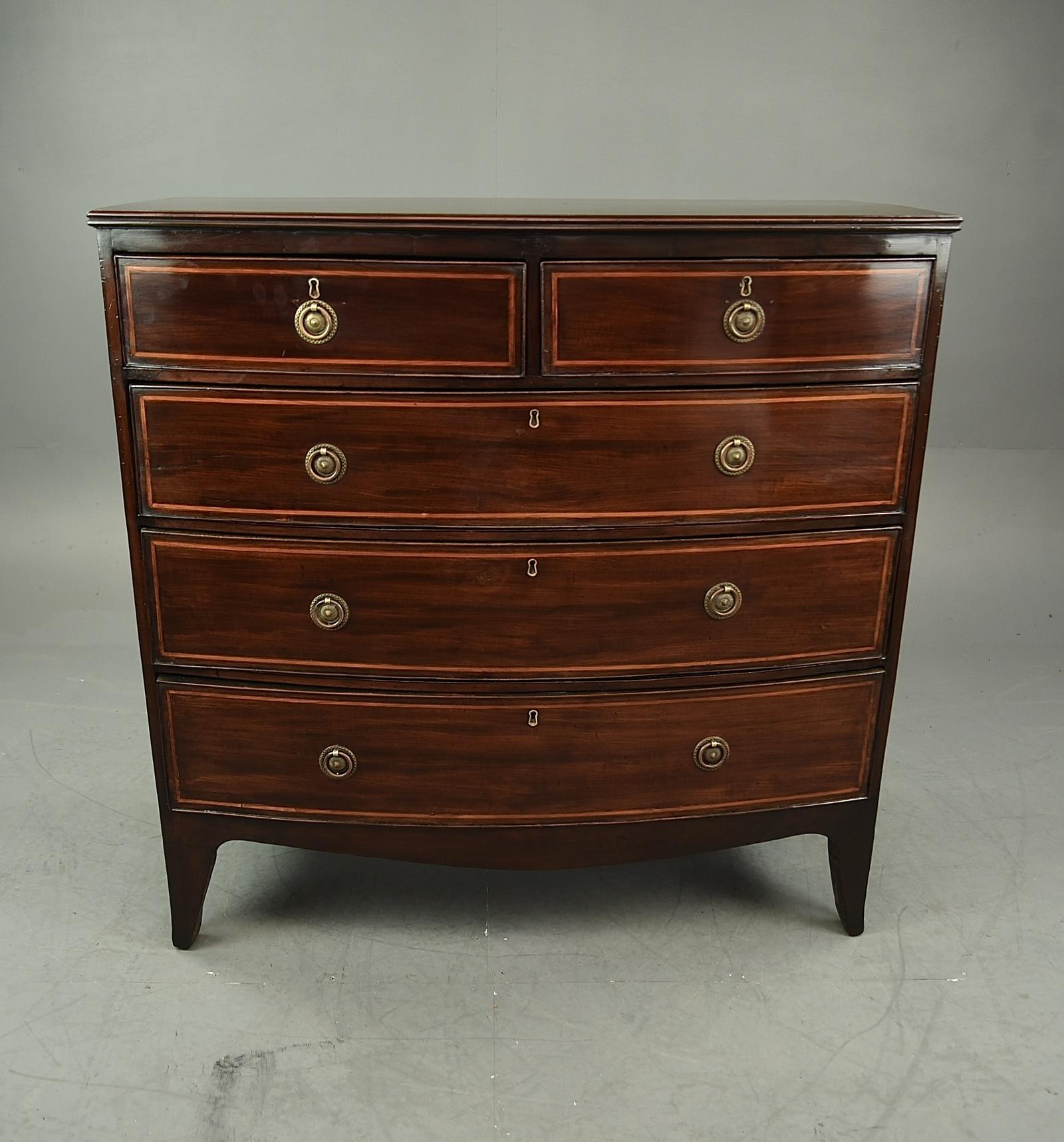 Georgian Mahogany Bow Front Chest of Drawers (1 of 6) Georgian Mahogany Bow Front Chest of Drawers (1 of 6)