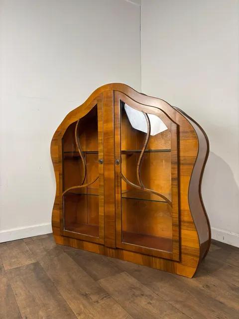 Art Deco Walnut Glazed Display Cabinet (1 of 15) Art Deco Walnut Glazed Display Cabinet (1 of 15)