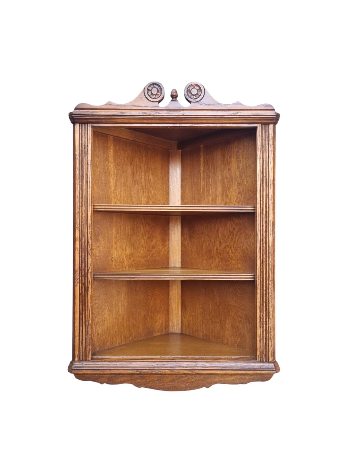 Vintage Old Charm Wood Bros Open Hanging Corner Cabinet / Open Drink Cabinet / C1960 (1 of 8)