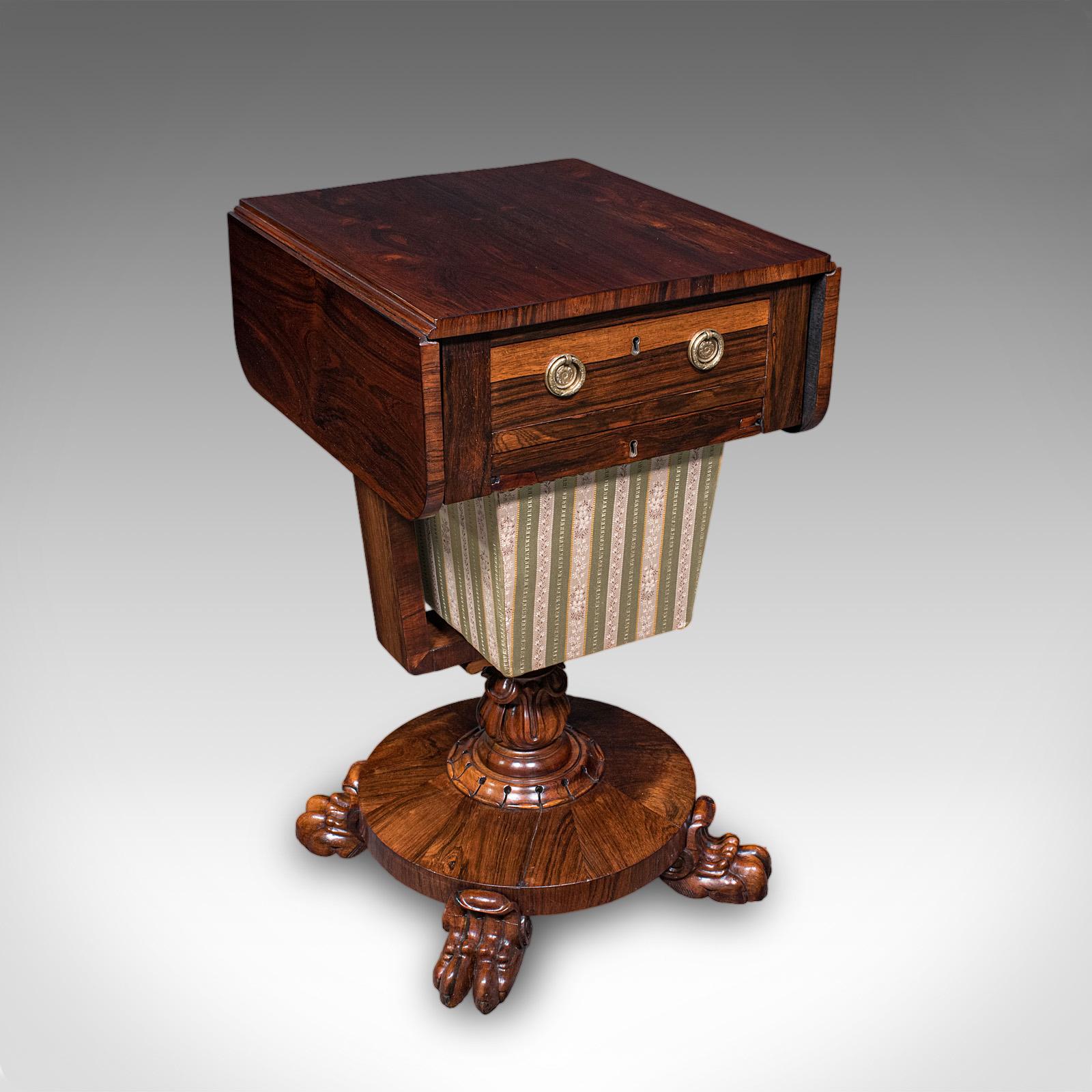 Antique Ladies Hobby Table, English, Drop Leaf, Sewing, Parlour - William IV (1 of 12) Antique Ladies Hobby Table, English, Drop Leaf, Sewing, Parlour - William IV (1 of 12)