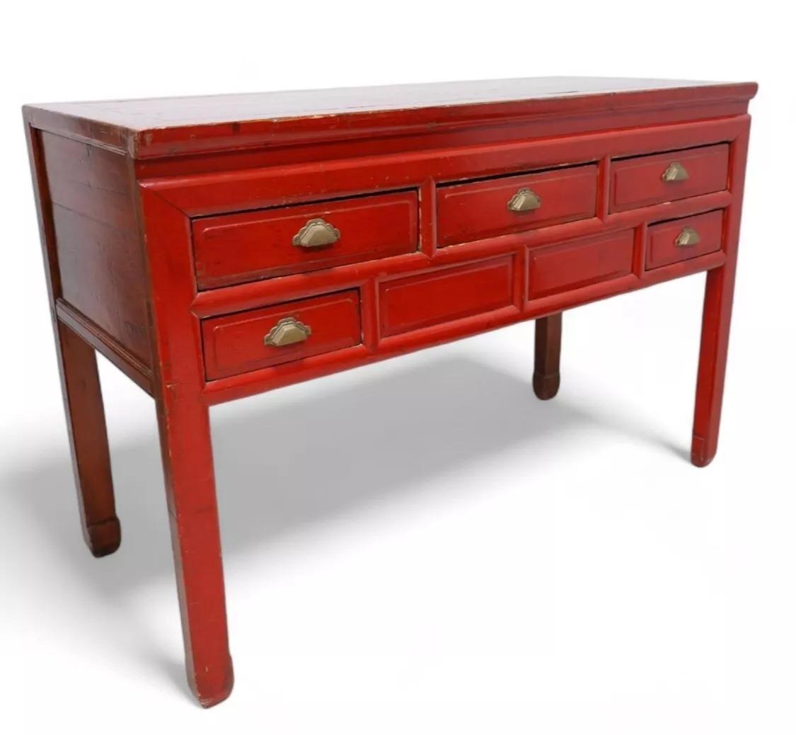 Chinese Elm Lacquered Cabinet Sideboard (1 of 6)