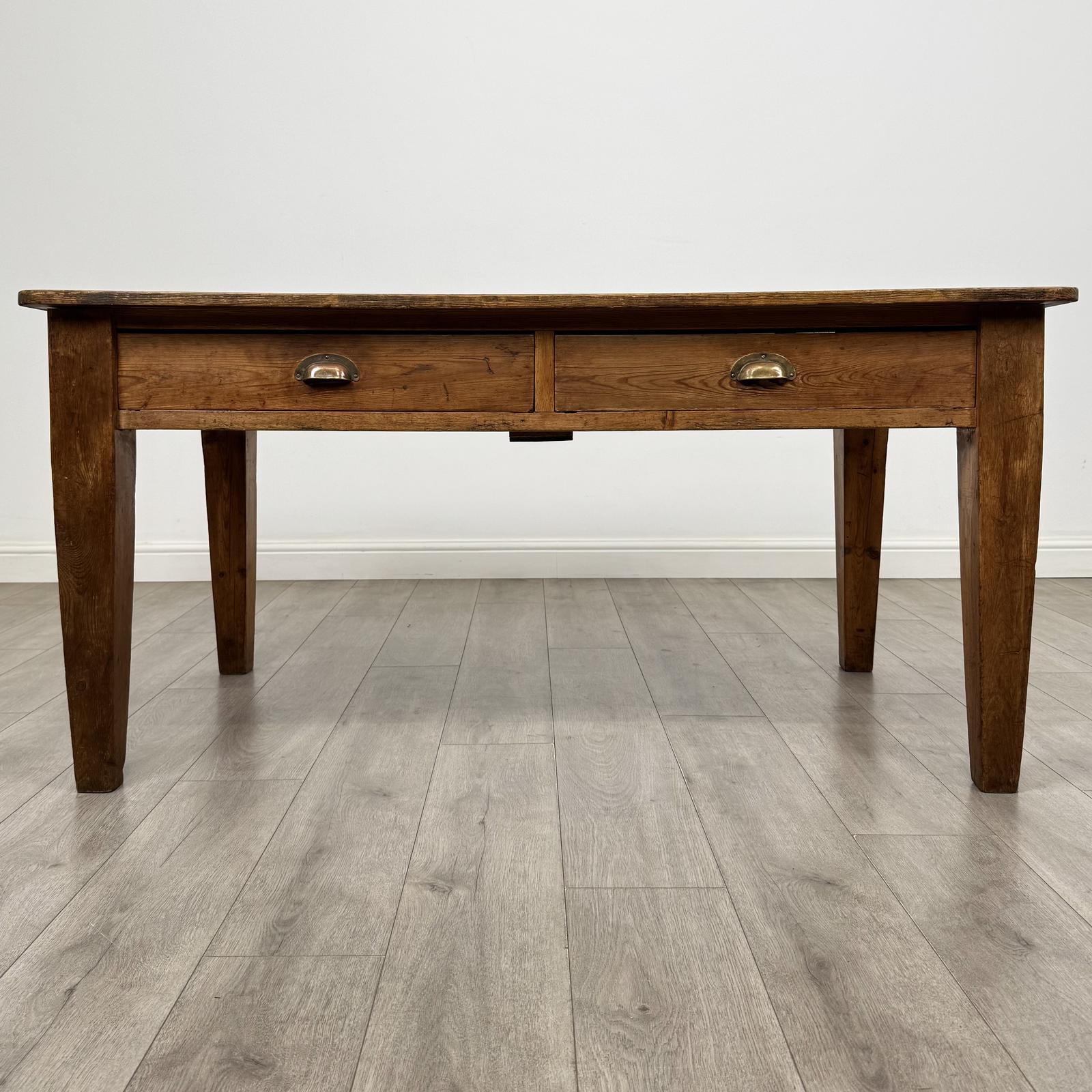 Antique 19th Century Large Farmhouse Writing Table In Pine (1 of 11) Antique 19th Century Large Farmhouse Writing Table In Pine (1 of 11)