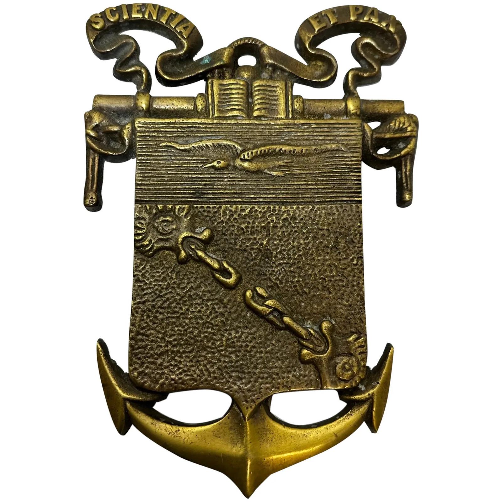 Antique Nautical Anchor Chain Seagull Wall Plaque Scientia Et Pax (1 of 31)