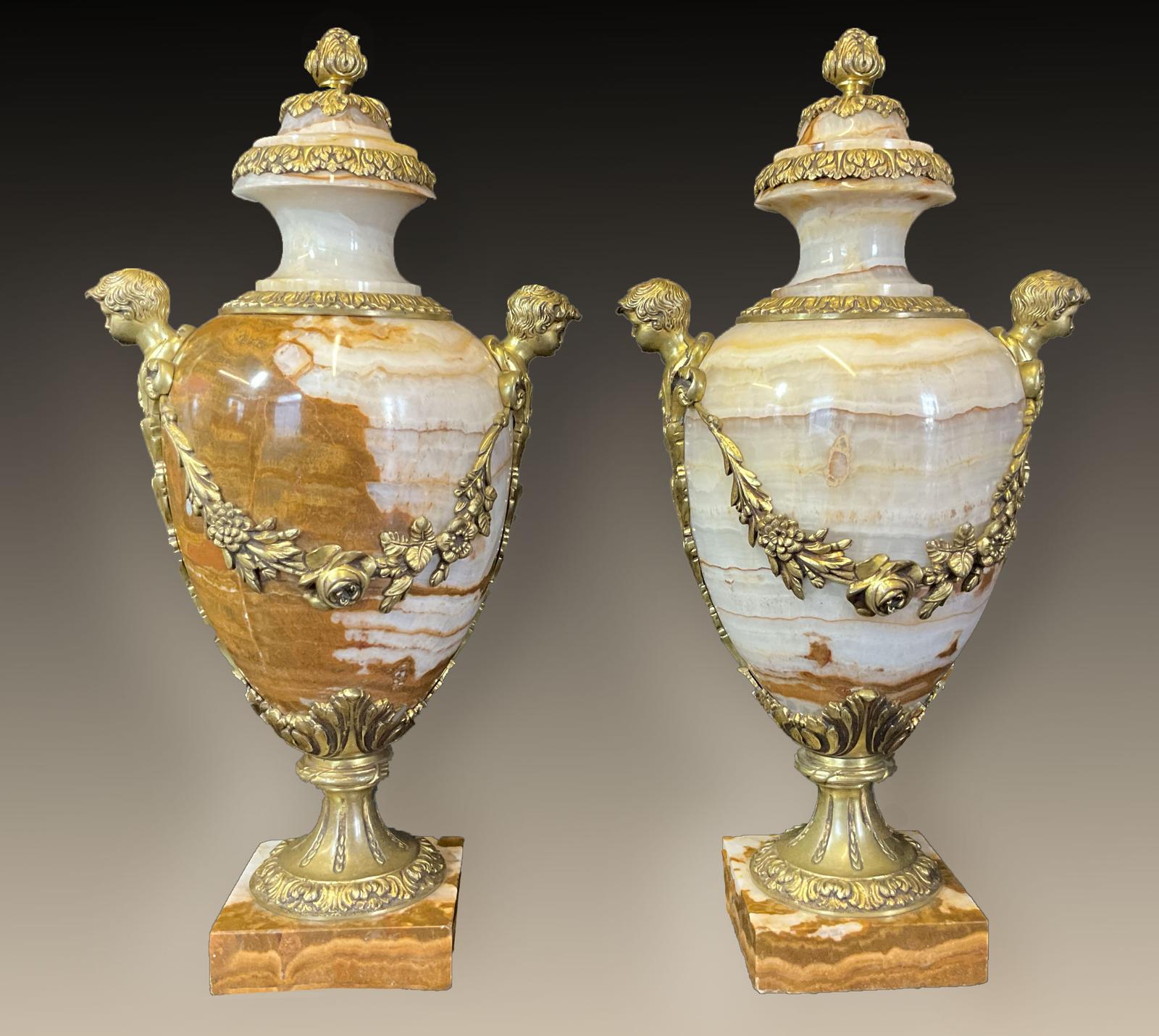 A Pair of Victorian Marble Cassolette's. Circa 1890. (1 of 6)