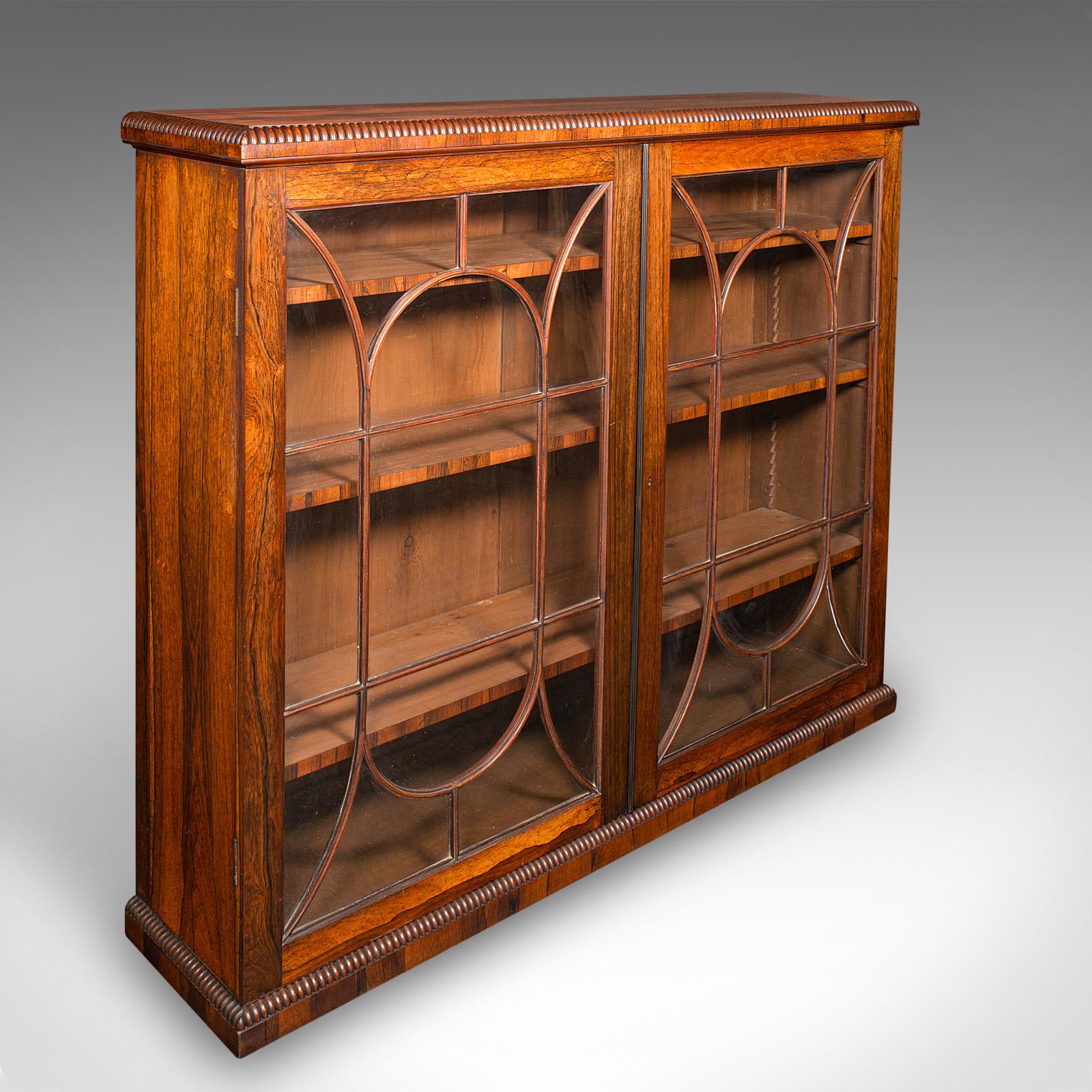 Antique Astragal Glazed Drawing Room Bookcase, English, Display Cabinet, Regency (1 of 11)