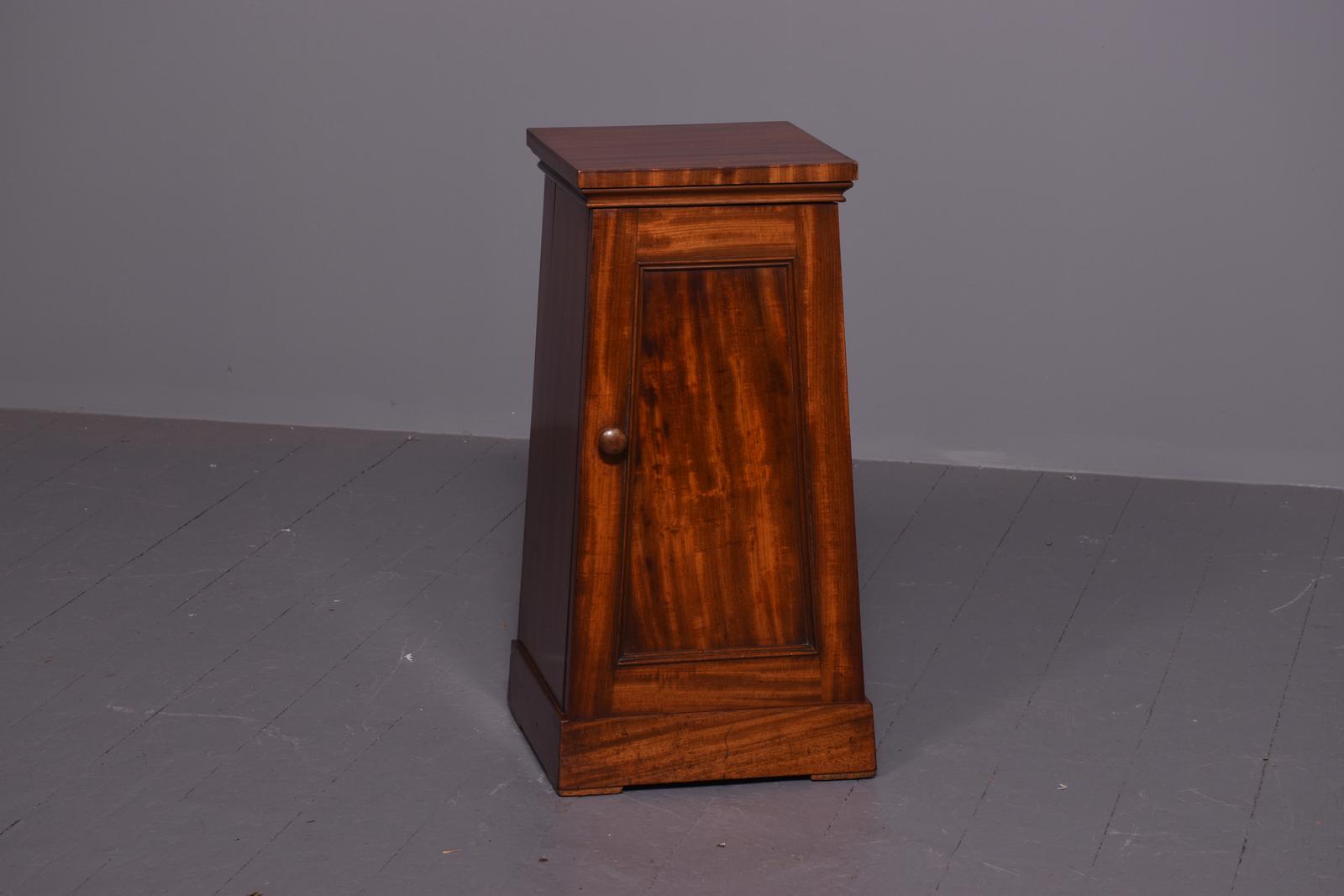 Metronome-shaped Bedside Locker in Figured Spanish Mahogany (1 of 6)