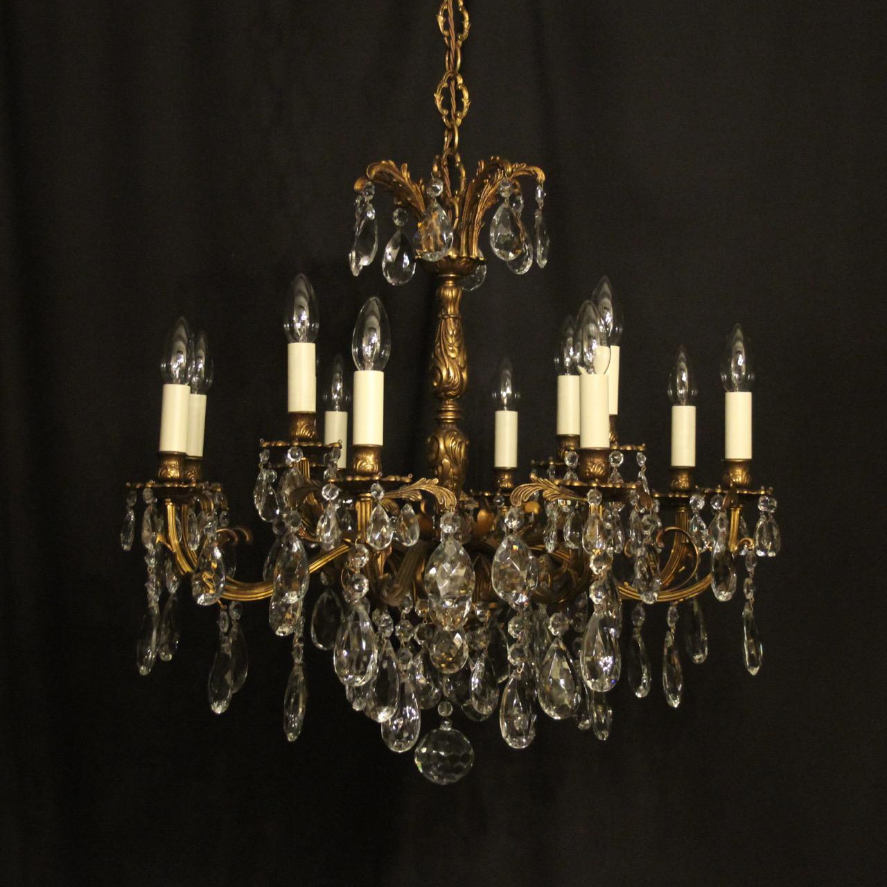 Italian 12 Light Gilded Bronze Double Tiered Antique Chandelier (1 of 10) Italian 12 Light Gilded Bronze Double Tiered Antique Chandelier (1 of 10)
