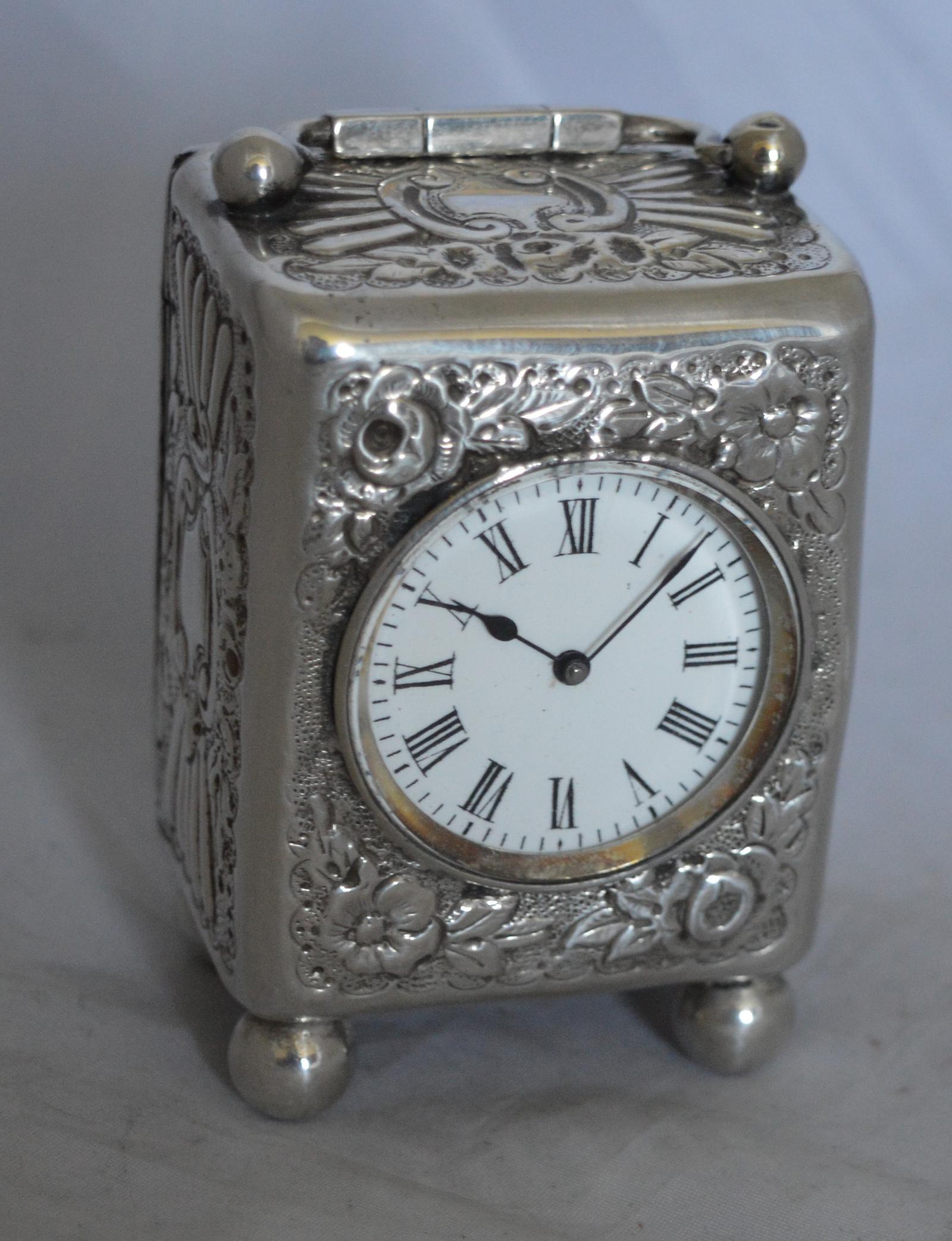 Victorian 1894 Silver Carriage Clock (1 of 5) Victorian 1894 Silver Carriage Clock (1 of 5)