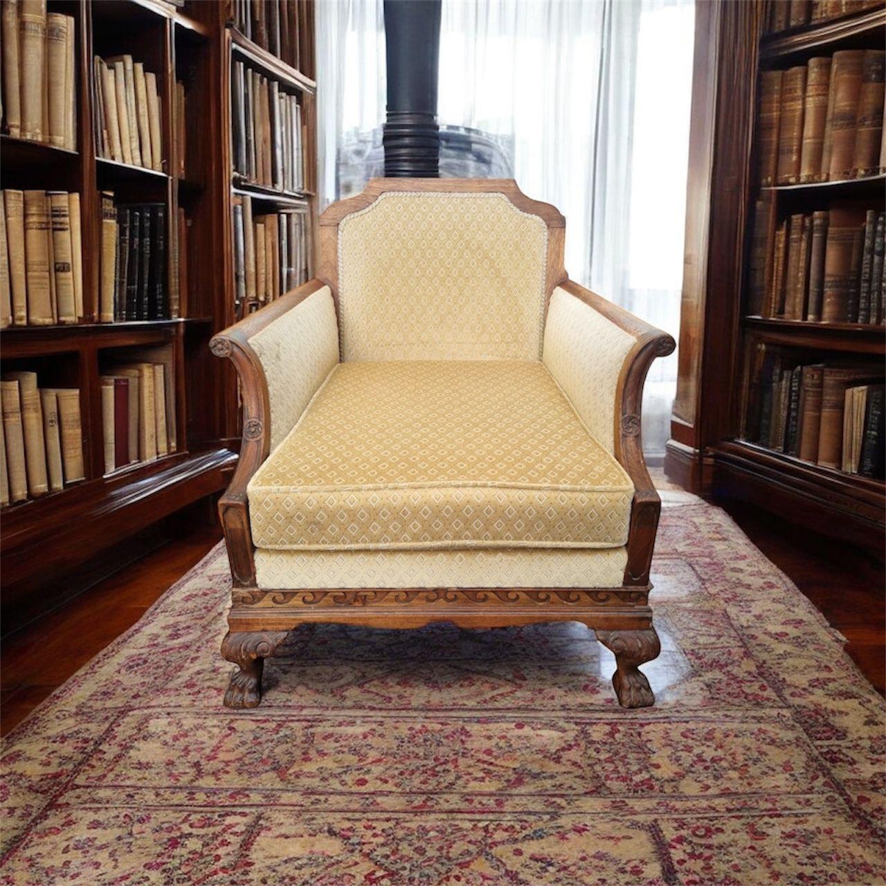 Antique Edwardian Carved Mahogany Armchair / Claw & Ball Feet / c.1910 (1 of 11)