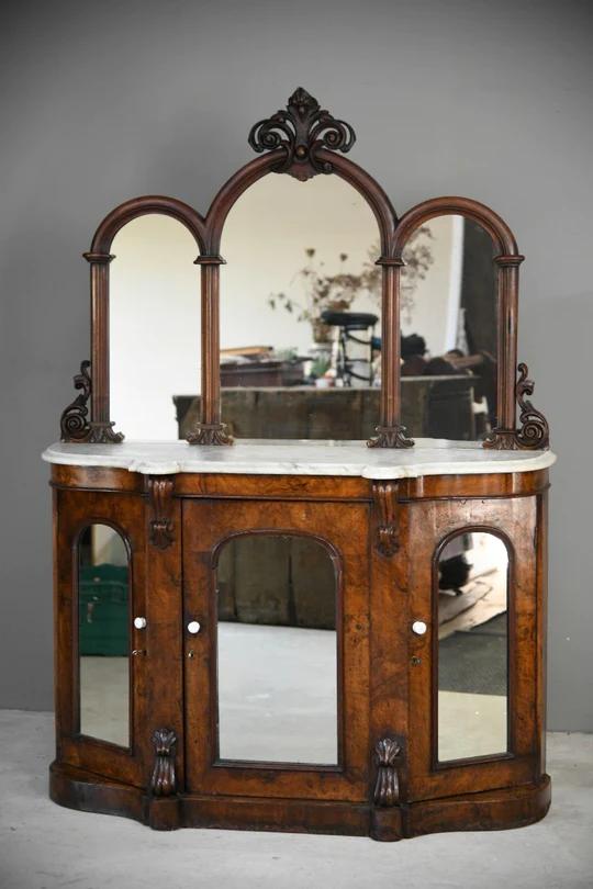 Victorian Walnut Marble Chiffonier (1 of 12) Victorian Walnut Marble Chiffonier (1 of 12)