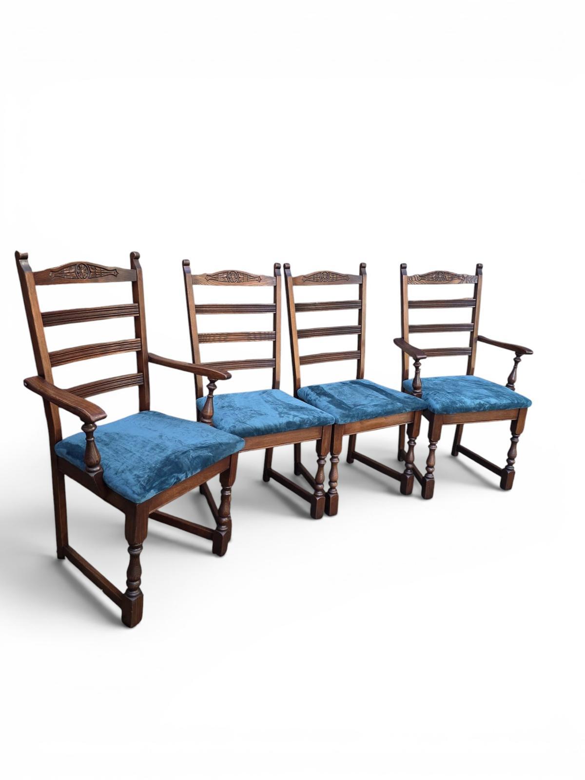 Vintage Old Charm Wood Bros / Dining Chairs / Set of 4 - 1970s (1 of 14) Vintage Old Charm Wood Bros / Dining Chairs / Set of 4 - 1970s (1 of 14)