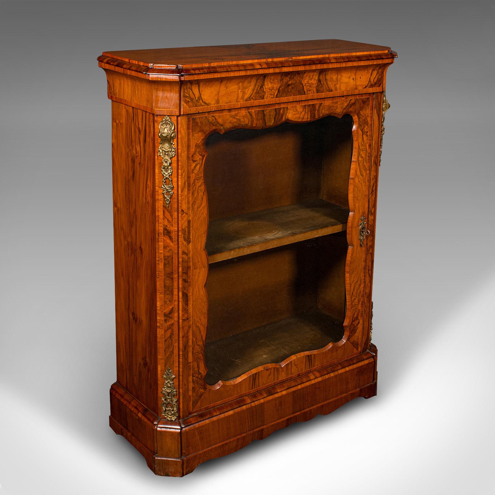 Large Antique Pier Cabinet, English, Walnut, Glazed, Druce & Co - Victorian c.1850 (1 of 12)