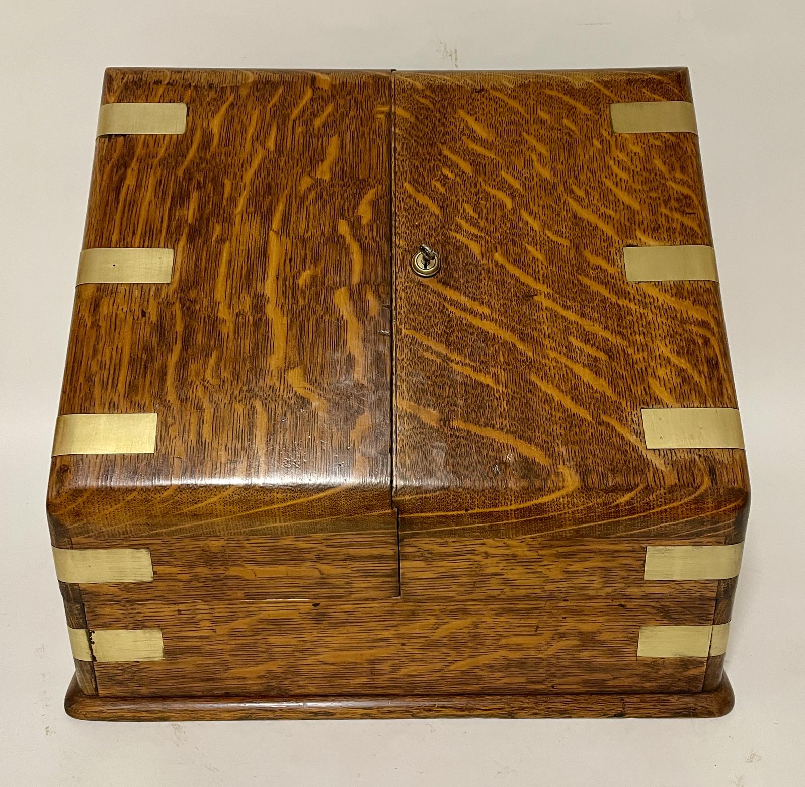 Victorian Brass Bound Stationery Cabinet (1 of 17) Victorian Brass Bound Stationery Cabinet (1 of 17)