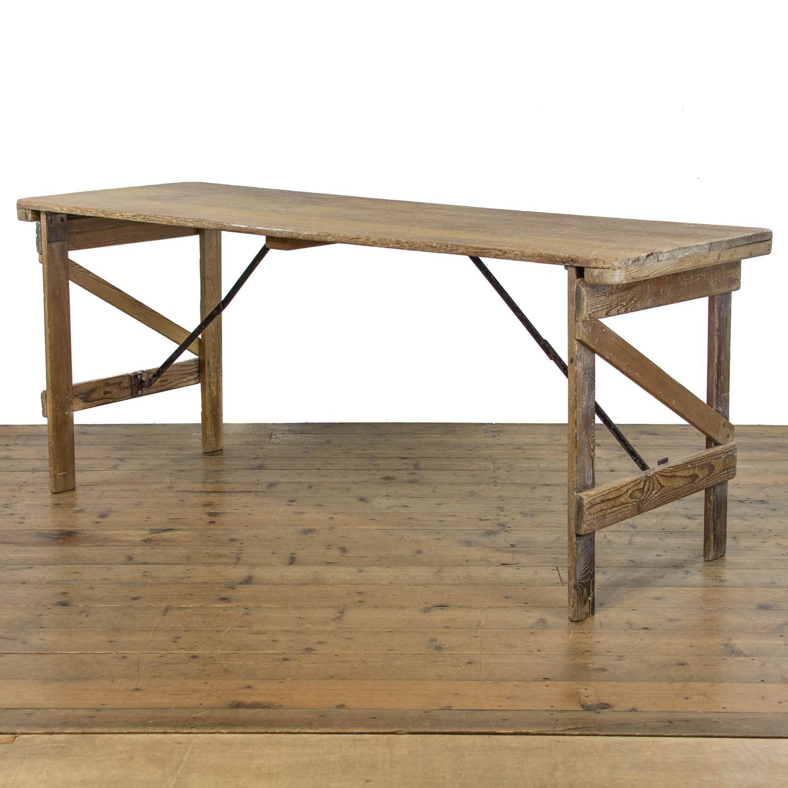 Antique Pine Folding Trestle Table (1 of 10) Antique Pine Folding Trestle Table (1 of 10)