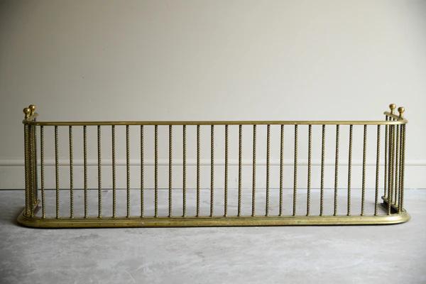 Antique 19th Century Brass Fire Fender (1 of 6)