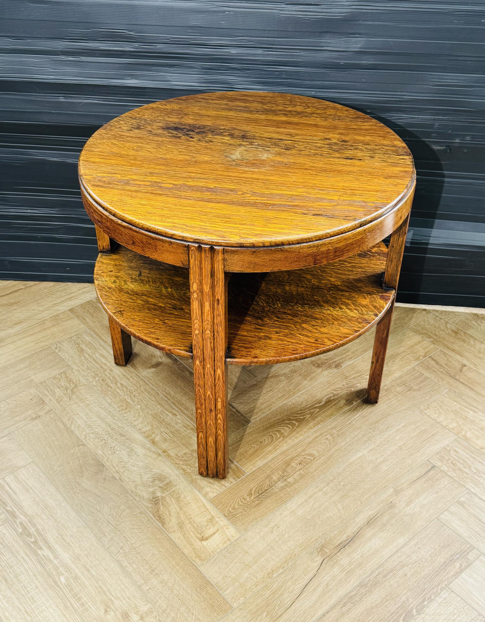 Art Deco Oak Circular Table (1 of 5) Art Deco Oak Circular Table (1 of 5)