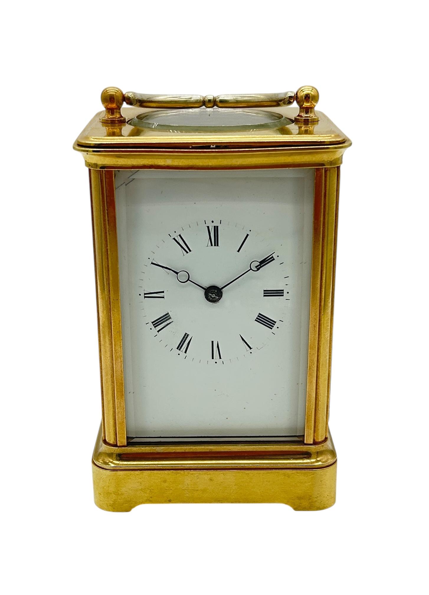 Exquisite Antique French Bell Striking 8-day Carriage Clock c.1880 (1 of 8)