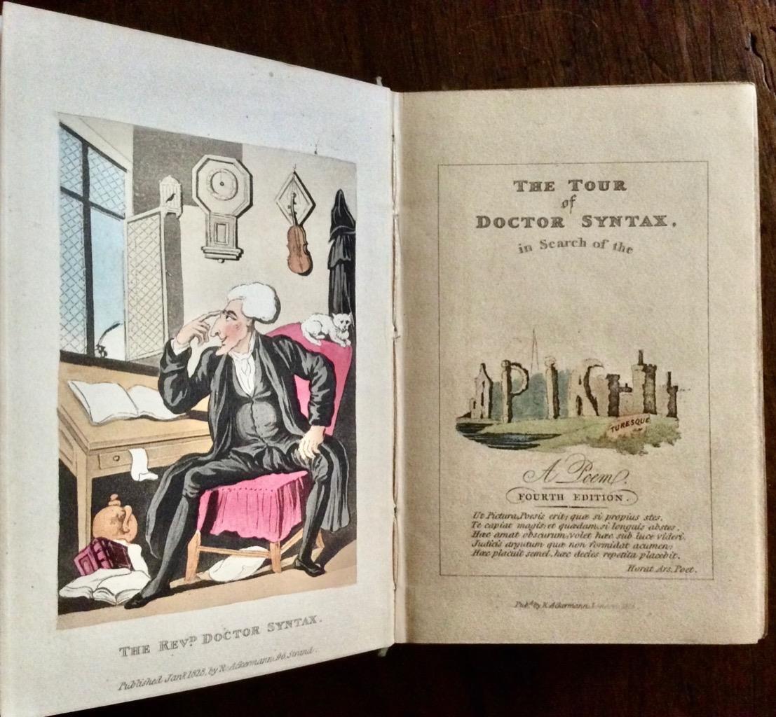 1828 The Tour of Doctor Syntax Rowlandson Hand Coloured Plates Miniature Edition (1 of 4)