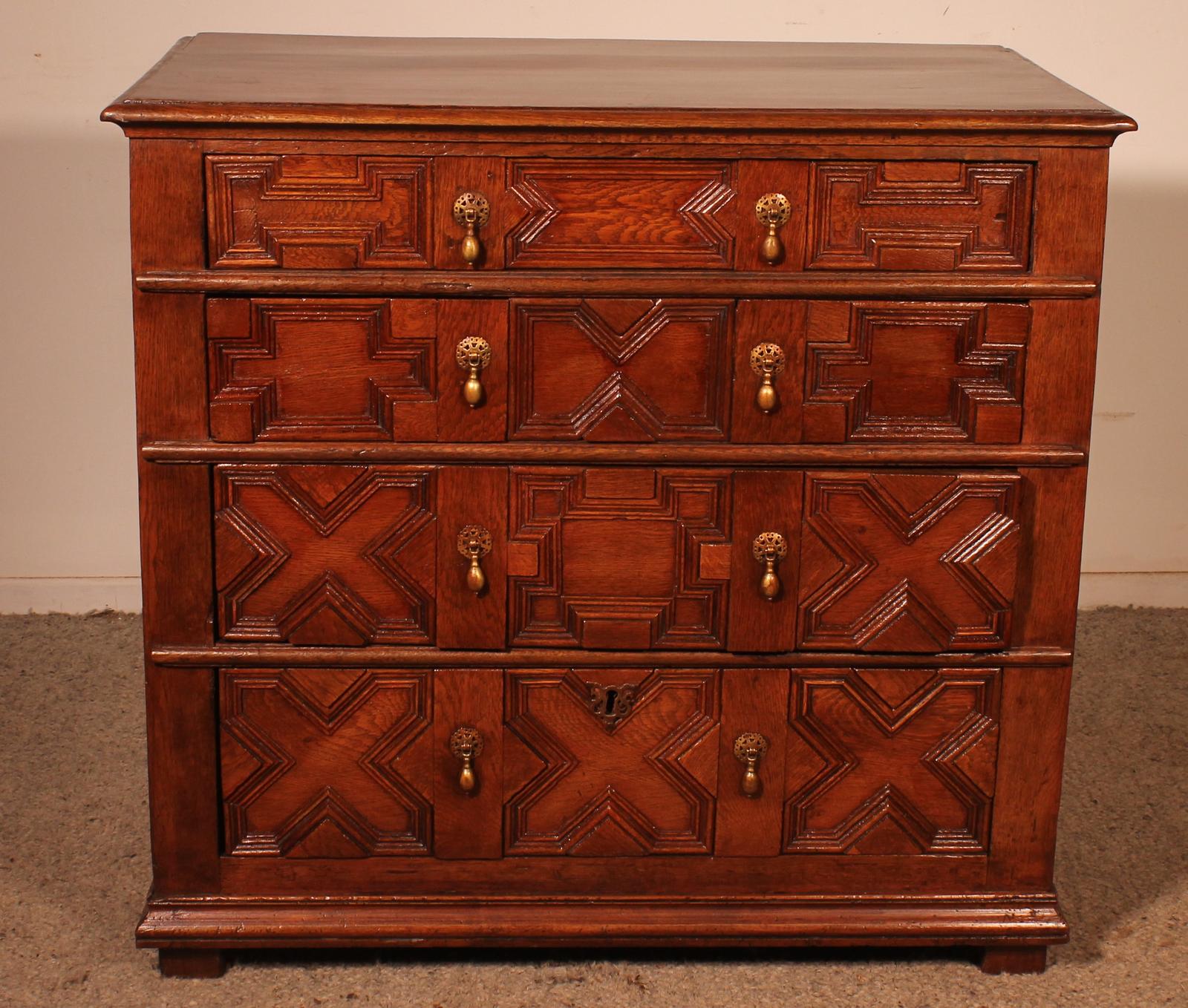 17th Century Jacobean Oak Chest of Drawers (1 of 12)