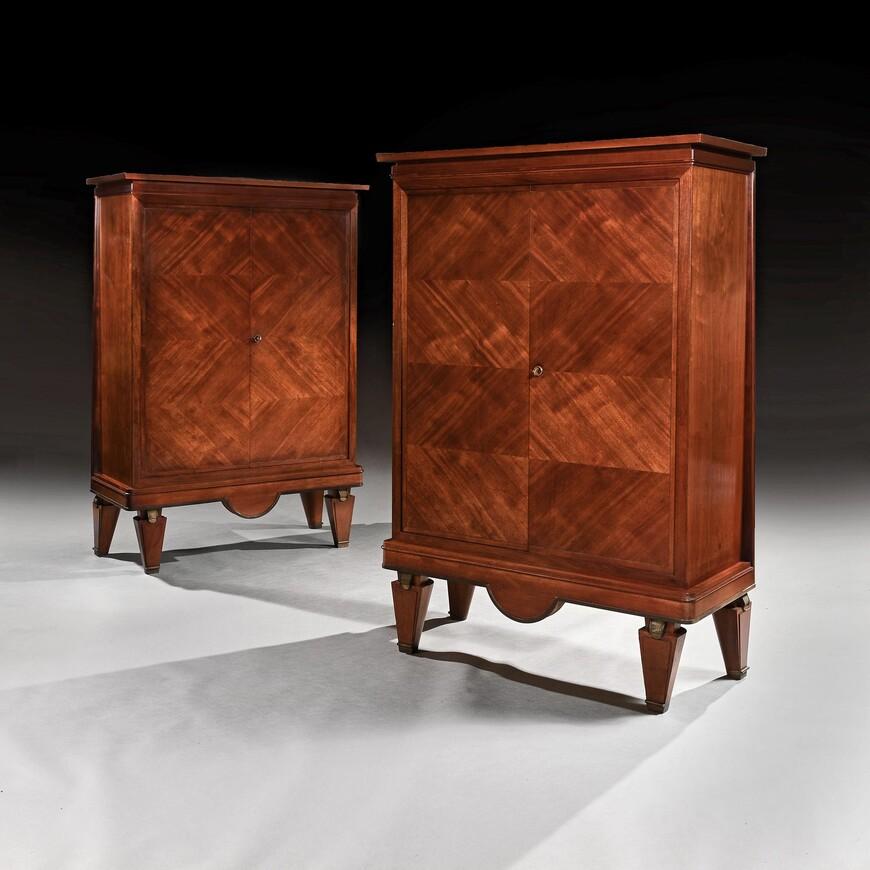 Rare Pair of French Mahogany & Brass Mounted Cabinets Andre Arbus (1 of 7) Rare Pair of French Mahogany & Brass Mounted Cabinets Andre Arbus (1 of 7)
