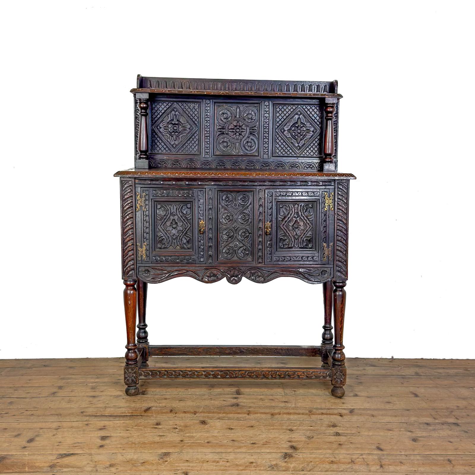 Antique Victorian Carved Oak Sideboard (1 of 10) Antique Victorian Carved Oak Sideboard (1 of 10)