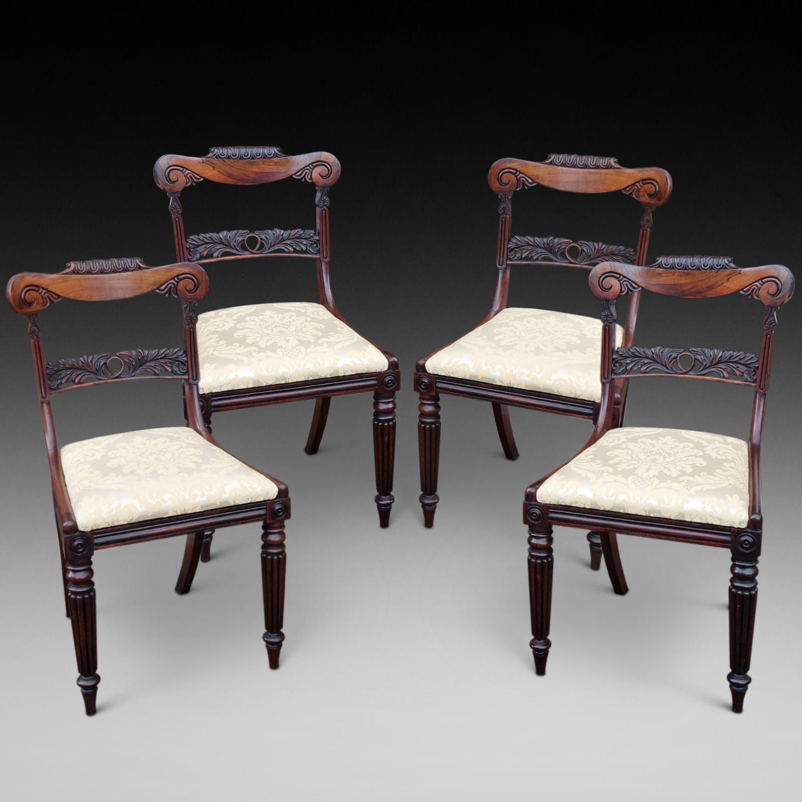 Set of 4 William IV Gillows Rosewood Dining Chairs (1 of 9) Set of 4 William IV Gillows Rosewood Dining Chairs (1 of 9)