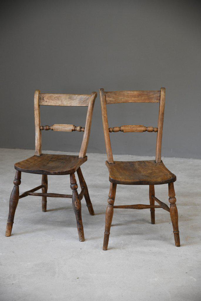 Pair of Rustic Kitchen Chairs (1 of 22) Pair of Rustic Kitchen Chairs (1 of 22)