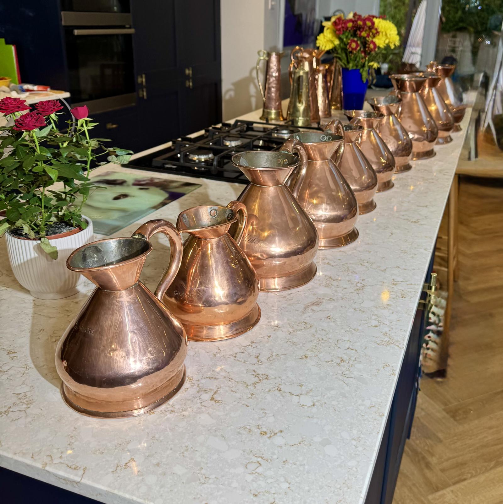 10 Victorian Copper Harvest Jugs (1 of 12)