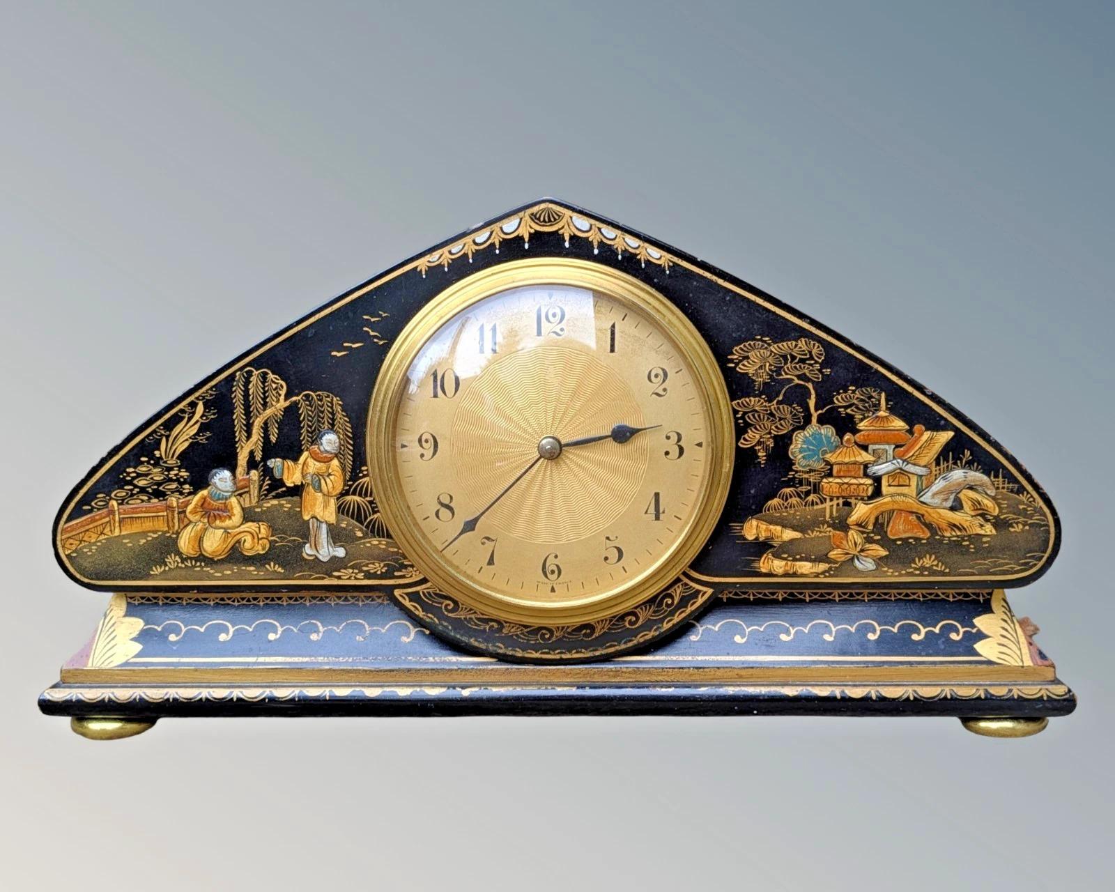 Pretty Chinoiserie Mantle Clock (1 of 9) Pretty Chinoiserie Mantle Clock (1 of 9)
