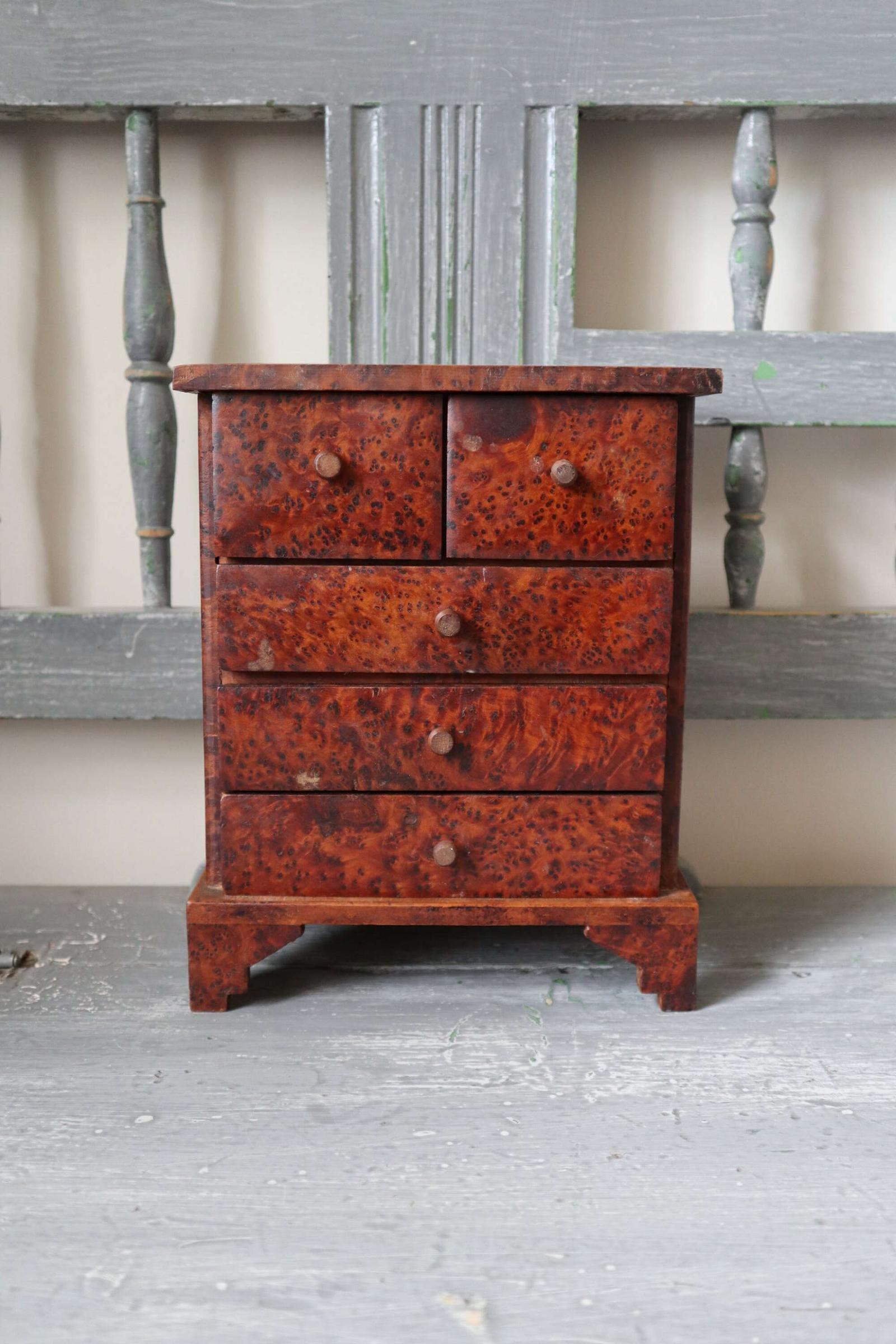 20th Century Miniature Chest of Drawers / jewelry & trinket storage (1 of 17)