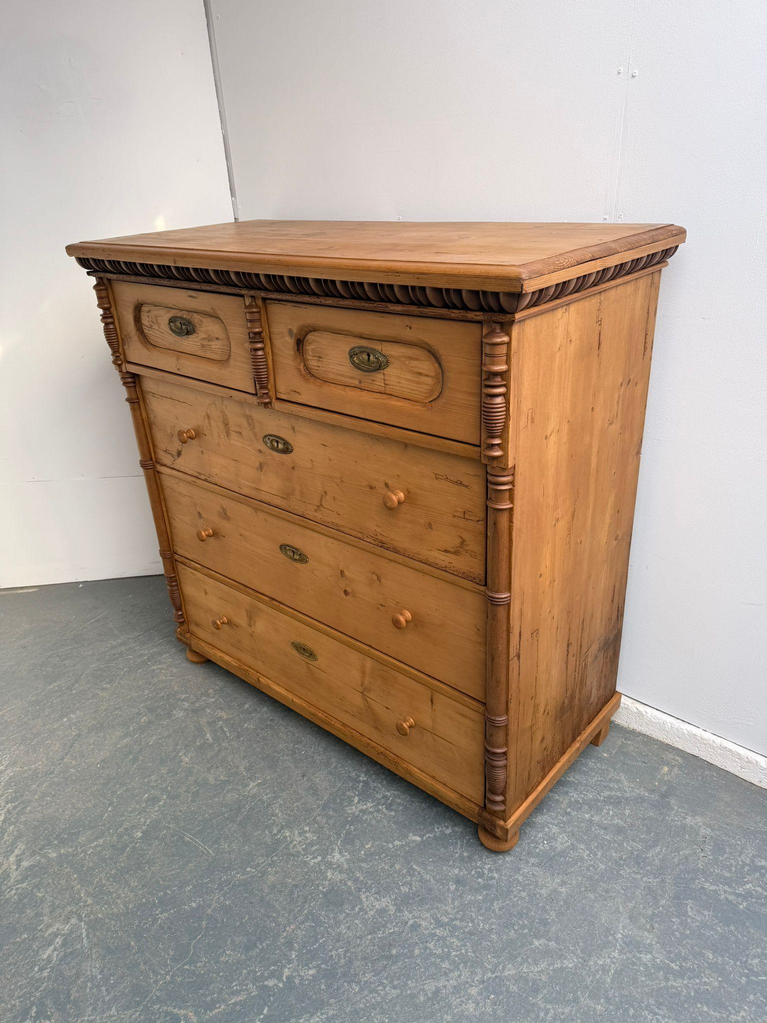 A Huge Antique / Old Pine Genuine Victorian Hungarian 5 Drawer Chest of Drawers (1 of 12) A Huge Antique / Old Pine Genuine Victorian Hungarian 5 Drawer Chest of Drawers (1 of 12)