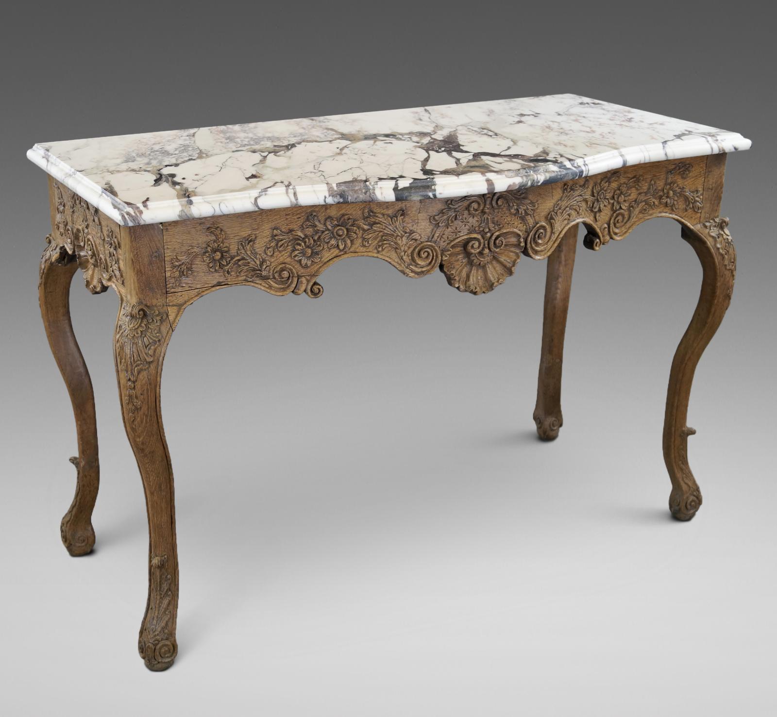 Late 18th Century Carved Oak Console Table (1 of 7)