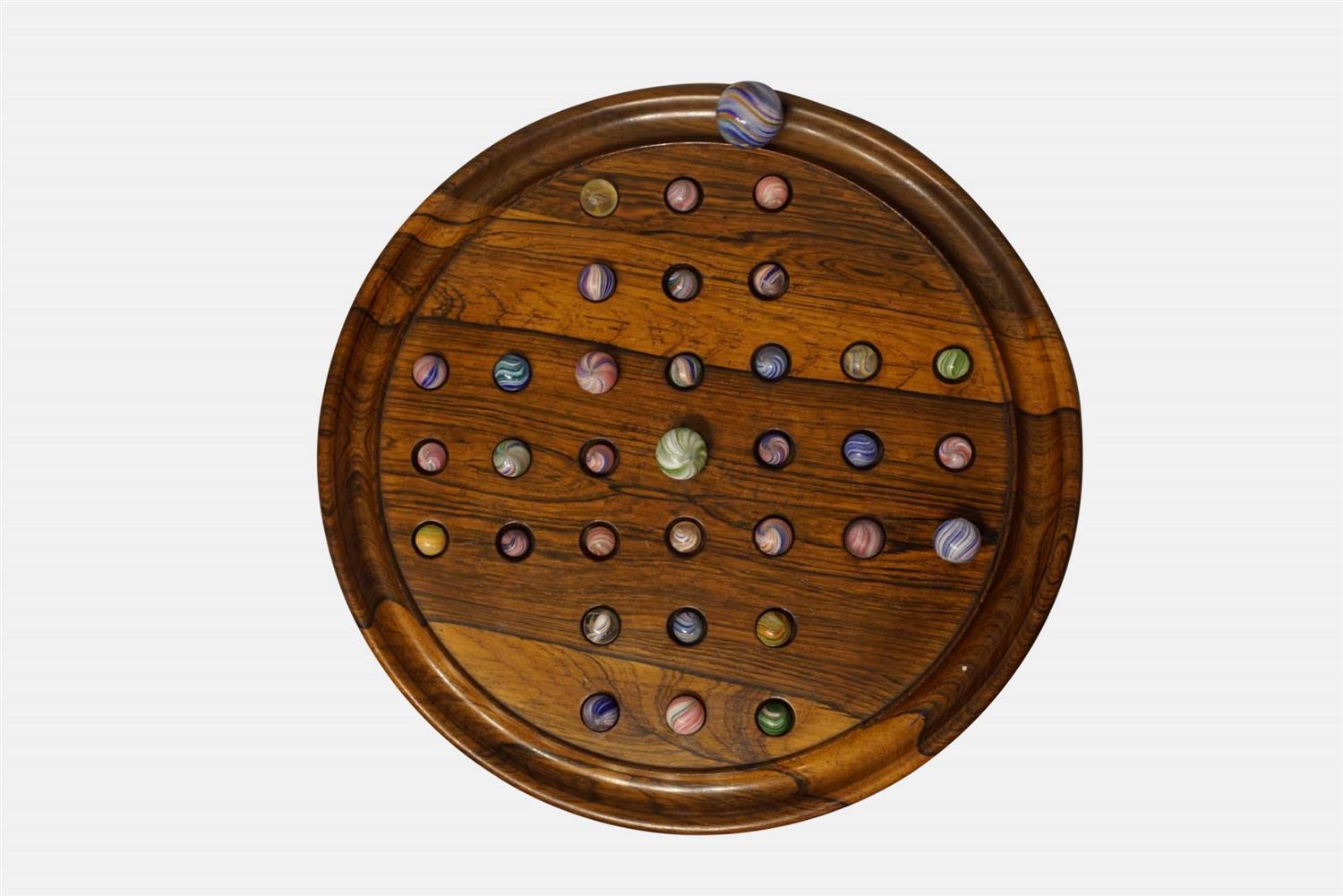 Rosewood Solitaire Board c.1850 (1 of 1) Rosewood Solitaire Board c.1850 (1 of 1)