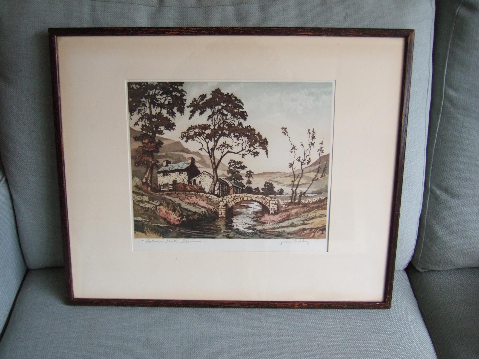 James Priddey Coloured Etching - Autumn Tints, Cheshire (1 of 4)