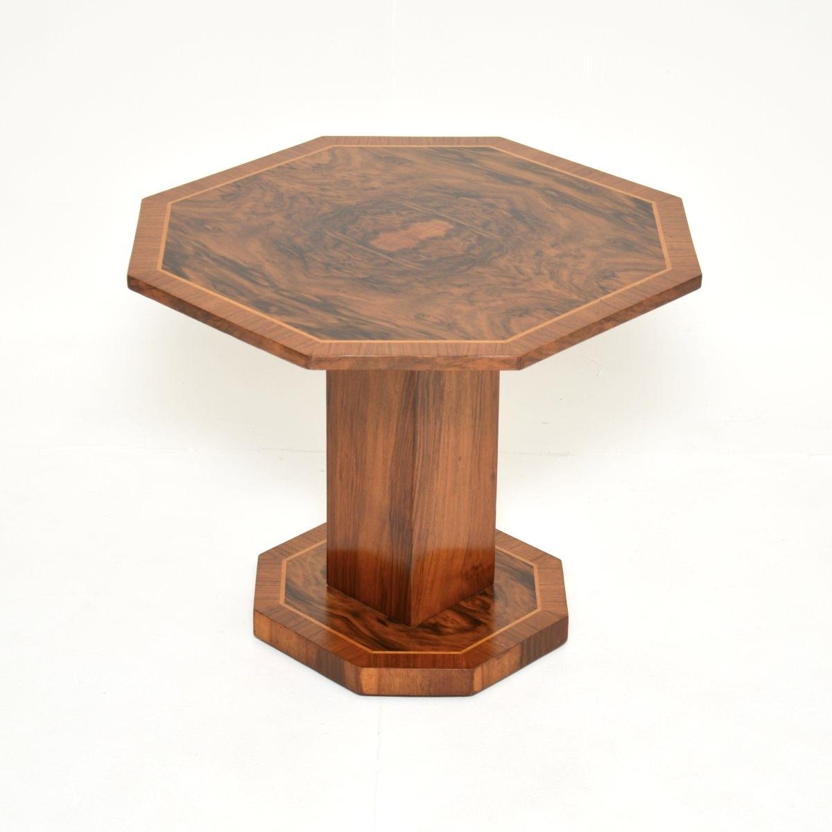 Art Deco Burr Walnut Occasional Side Table / Coffee Table (1 of 7)
