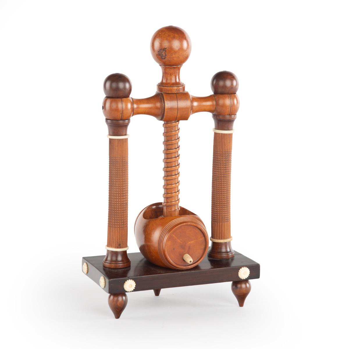 Outstanding Quality Late Regency Treen Table Fruit Press or Lemon Squeezer - English c.1820 (1 of 4) Outstanding Quality Late Regency Treen Table Fruit Press or Lemon Squeezer - English c.1820 (1 of 4)