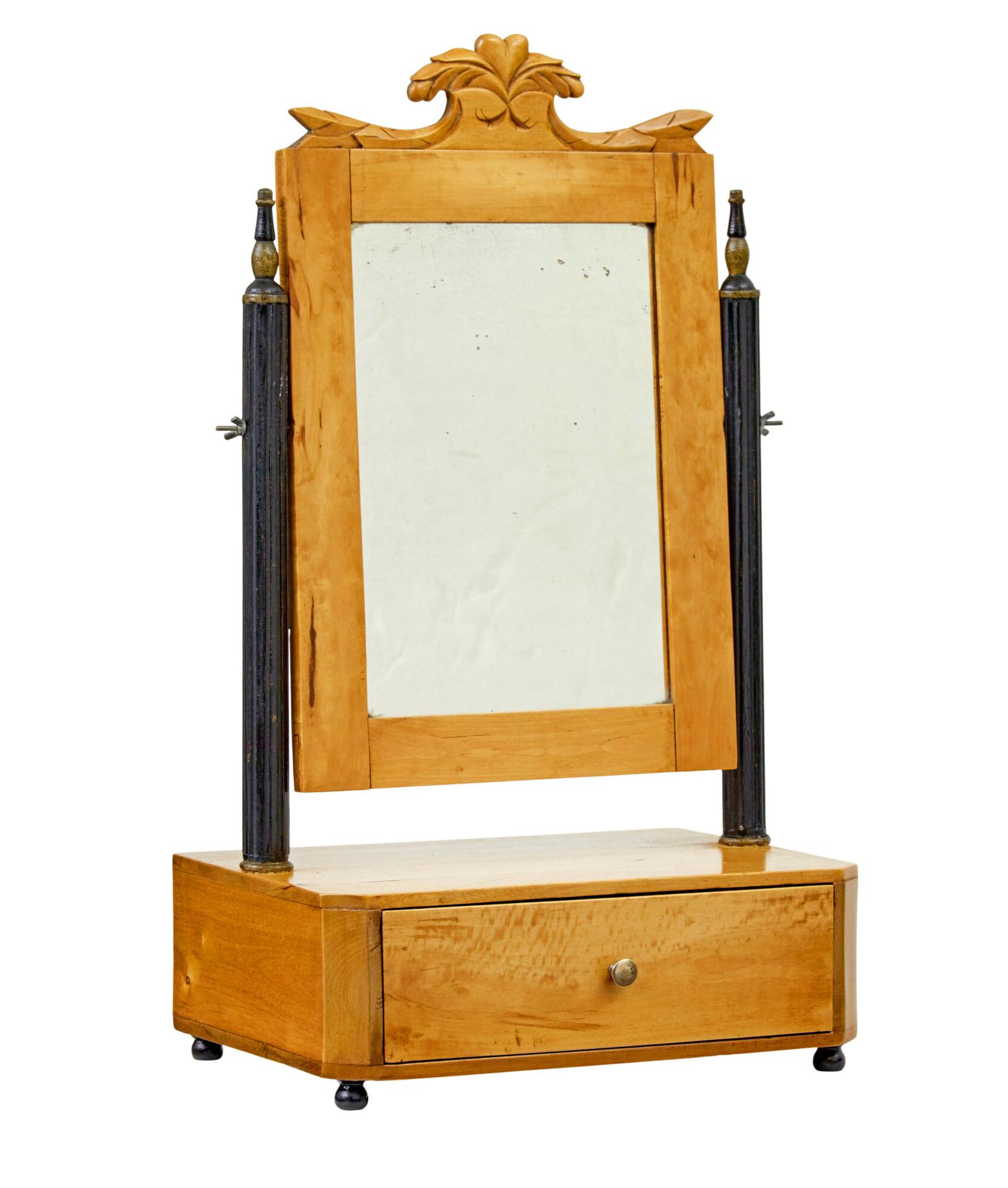 19th Century Swedish Birch Vanity Mirror (1 of 5) 19th Century Swedish Birch Vanity Mirror (1 of 5)