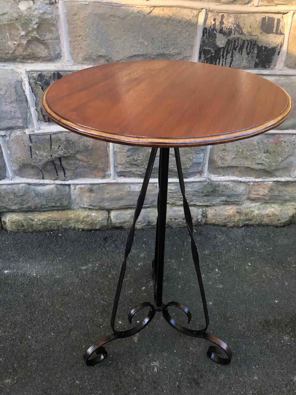 Antique Mahogany & Iron Table (1 of 7)