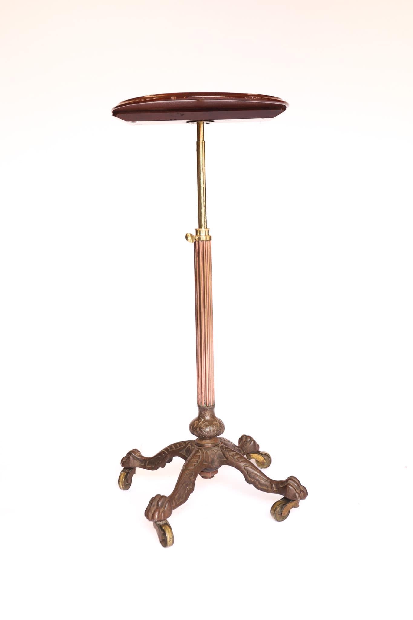 Victorian Brass & Iron Telescopic Lamp Table, (1 of 6) Victorian Brass & Iron Telescopic Lamp Table, (1 of 6)