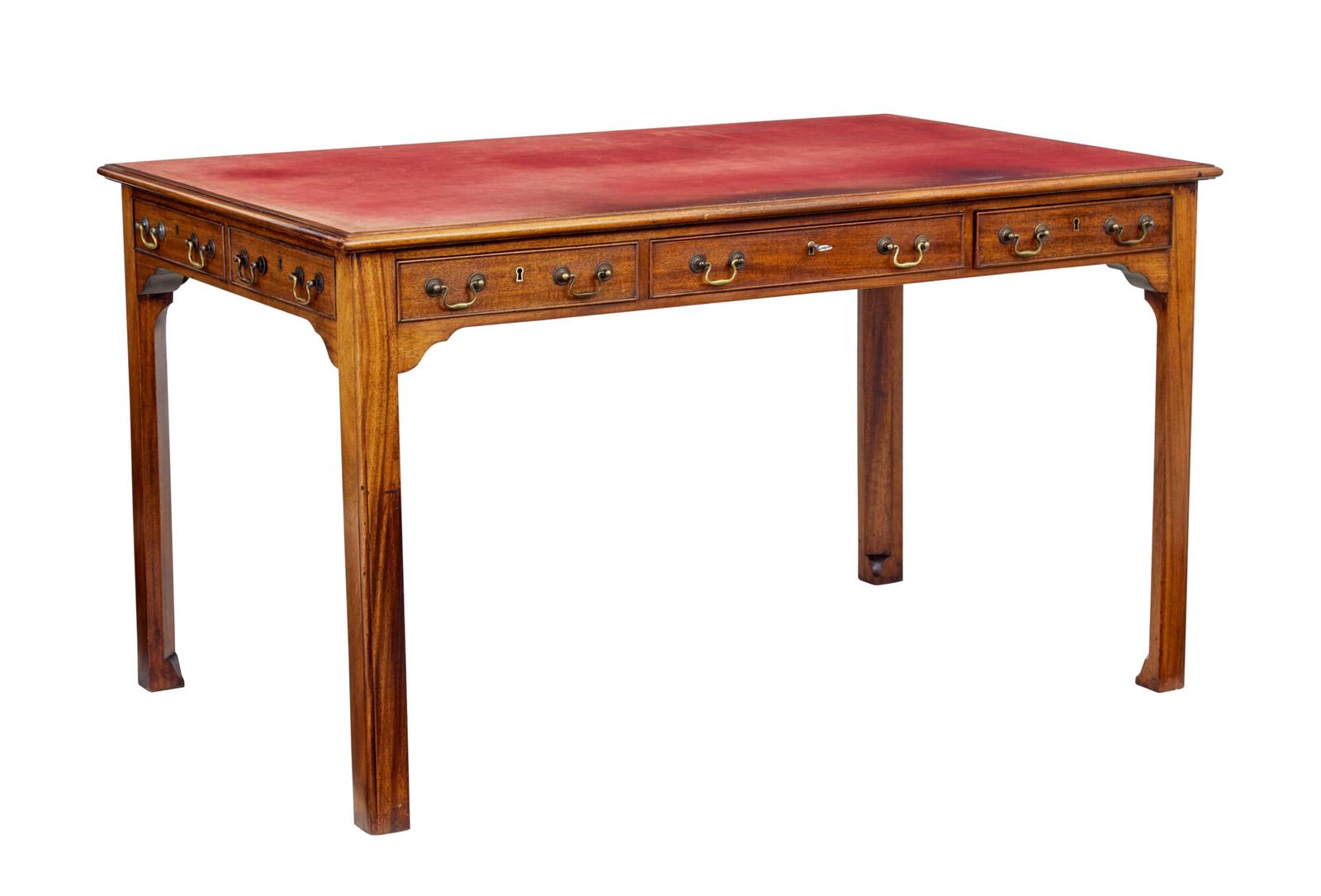 Early 20th Century Leather Top Desk (1 of 9)