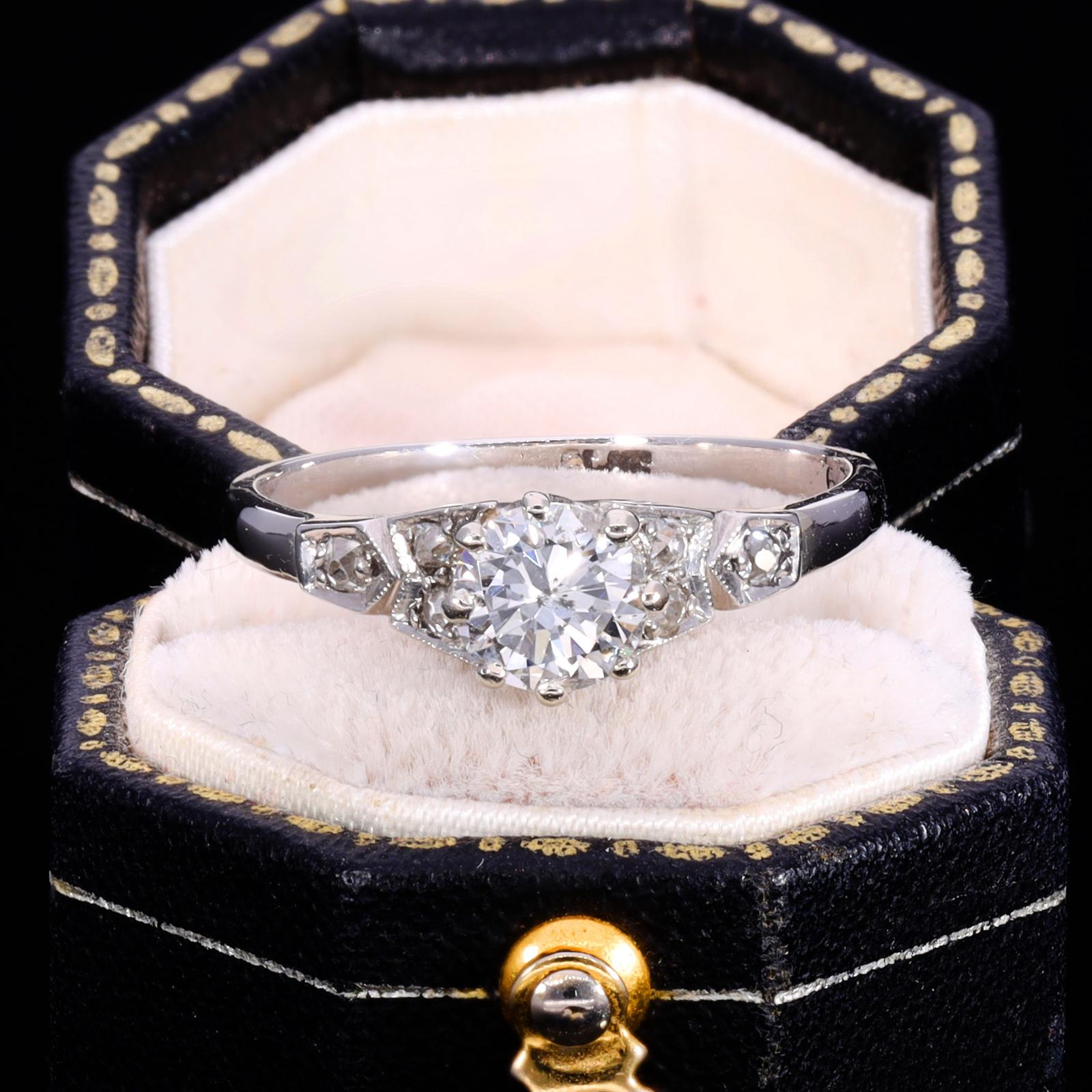 The Vintage Diamond Platinum Solitaire Ring (1 of 13) The Vintage Diamond Platinum Solitaire Ring (1 of 13)