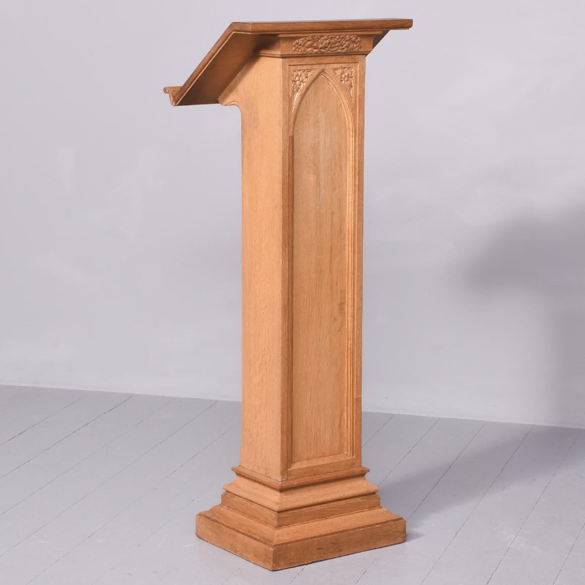 Carved Oak Lectern by Scott Morton of Edinburgh (1 of 9)