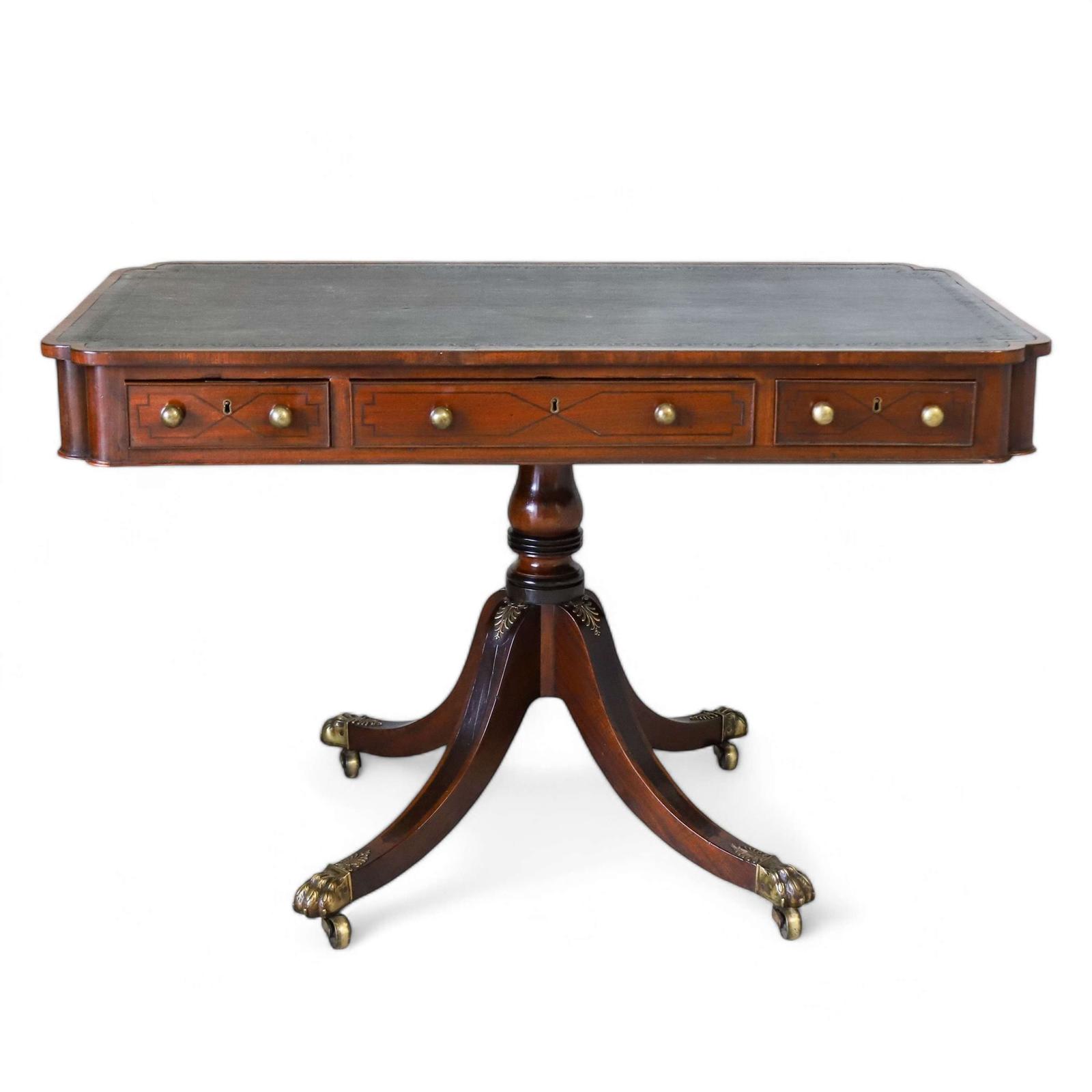 Fine Mahogany Regency Pedestal Library/Writing Table (1 of 19) Fine Mahogany Regency Pedestal Library/Writing Table (1 of 19)