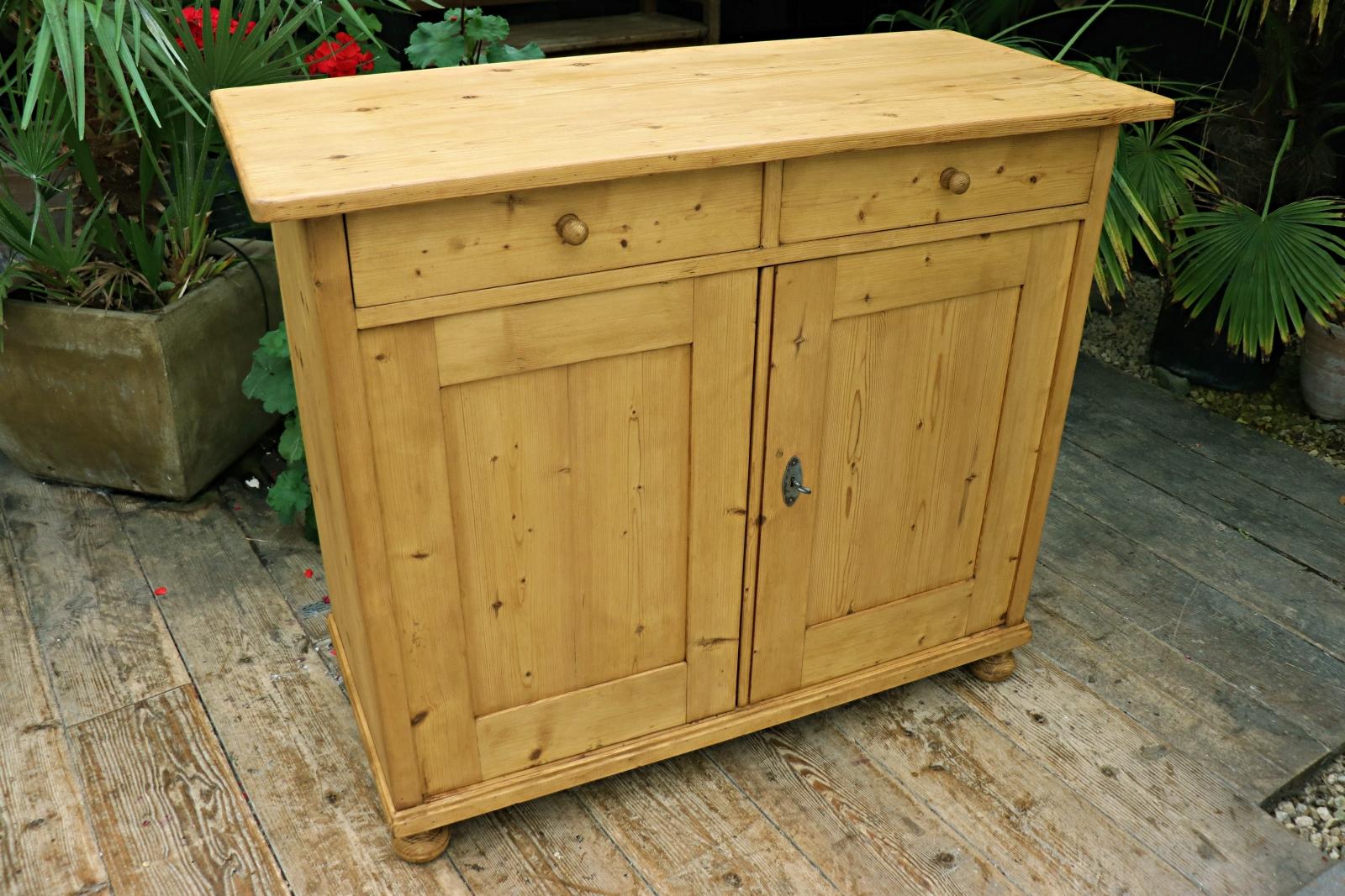 Lovely & Large Old Pine Dresser Base/ Sideboard/ Cupboard (1 of 10)