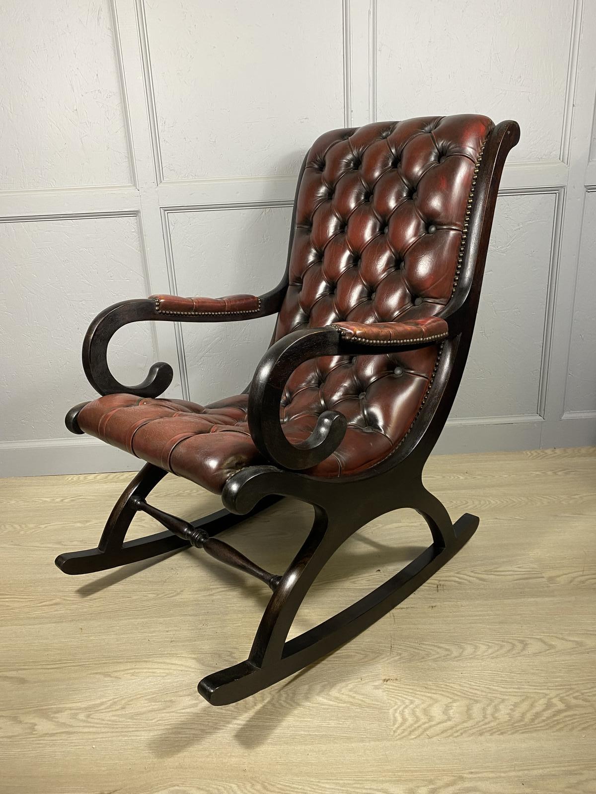 Leather Rocking Armchair (1 of 6)